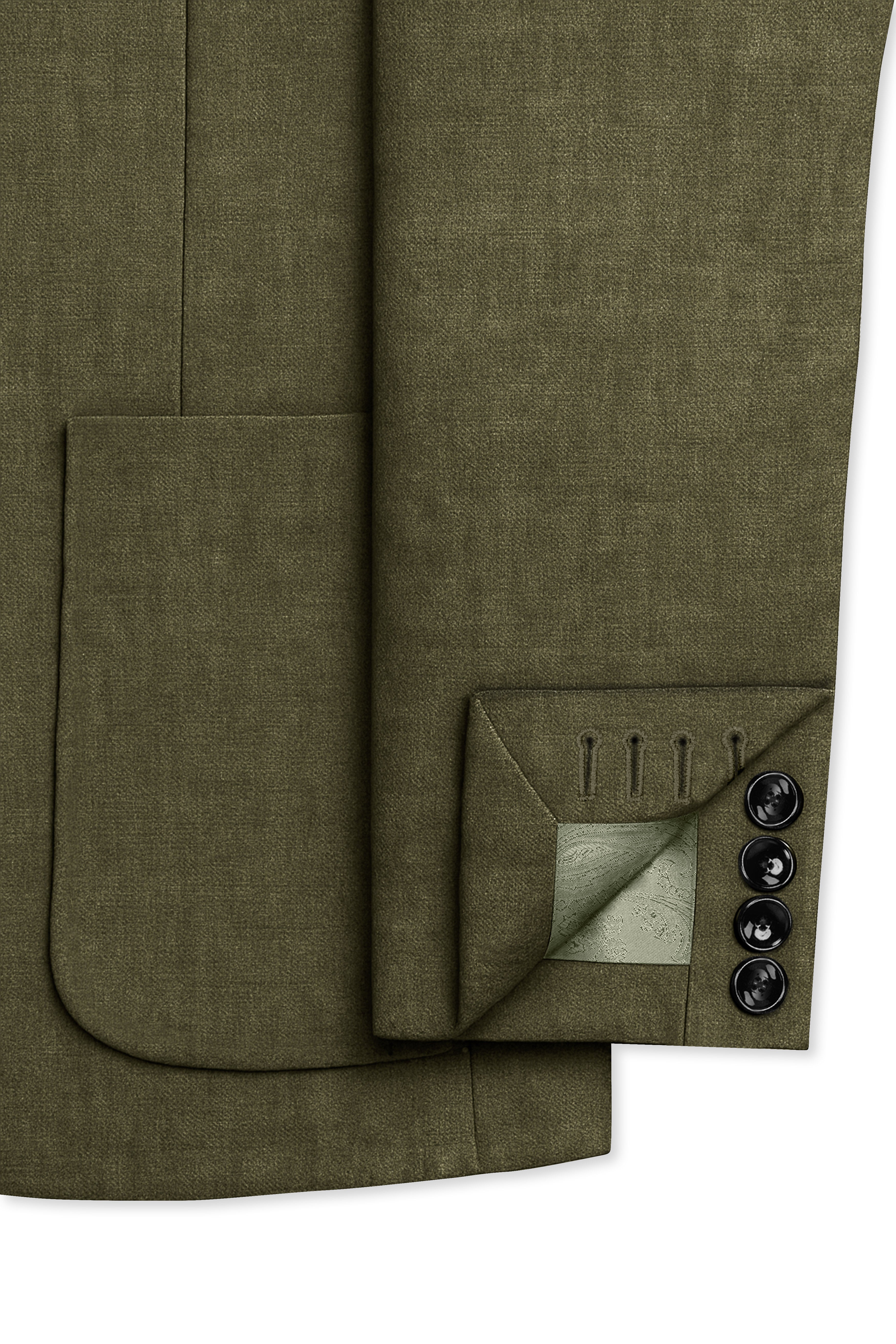 Virenza-Birch Green Luxurious Linen Single Breasted Sports Blazer