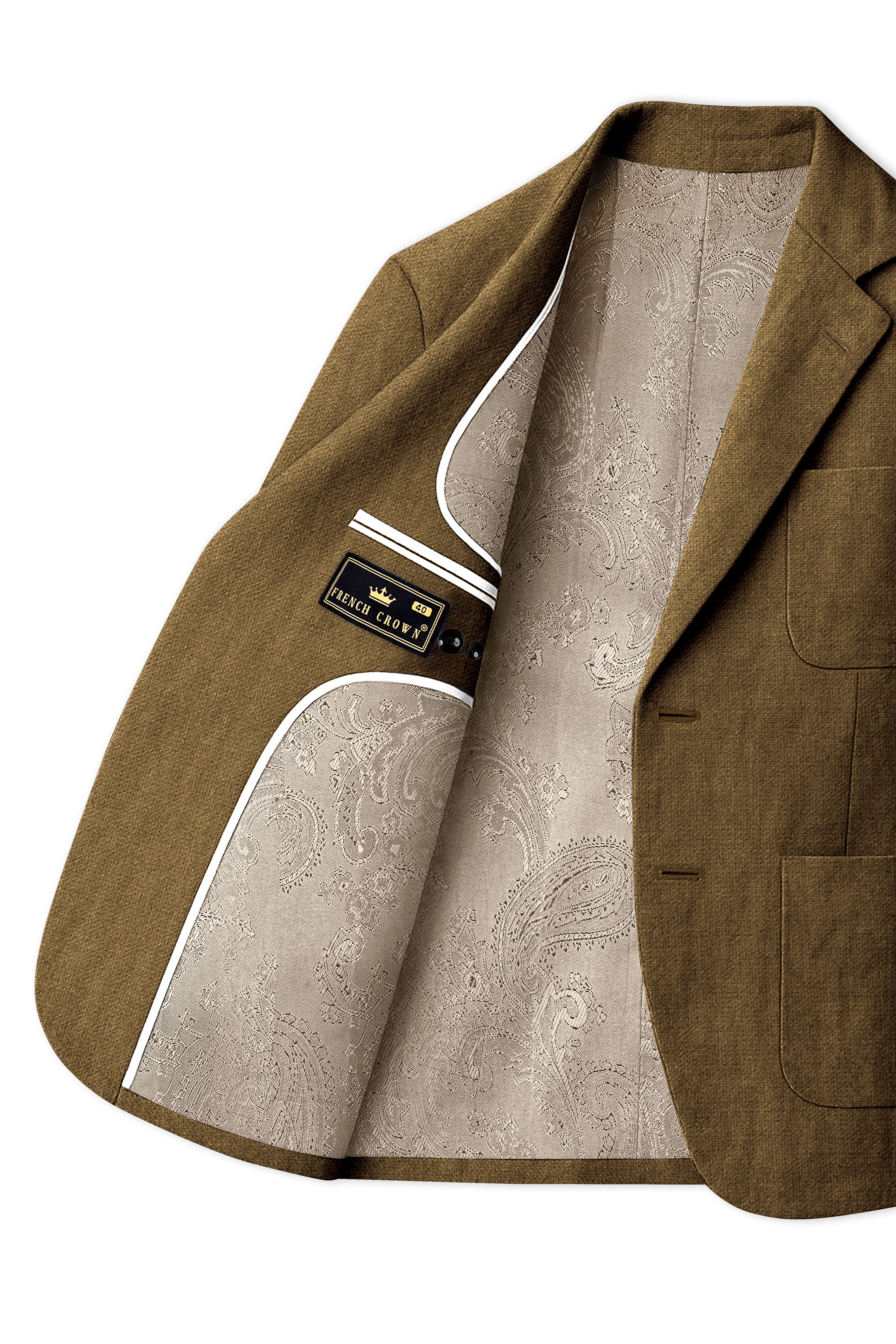 Brunoro-Shadow Brown Luxurious Linen Single Breasted Sports Blazer