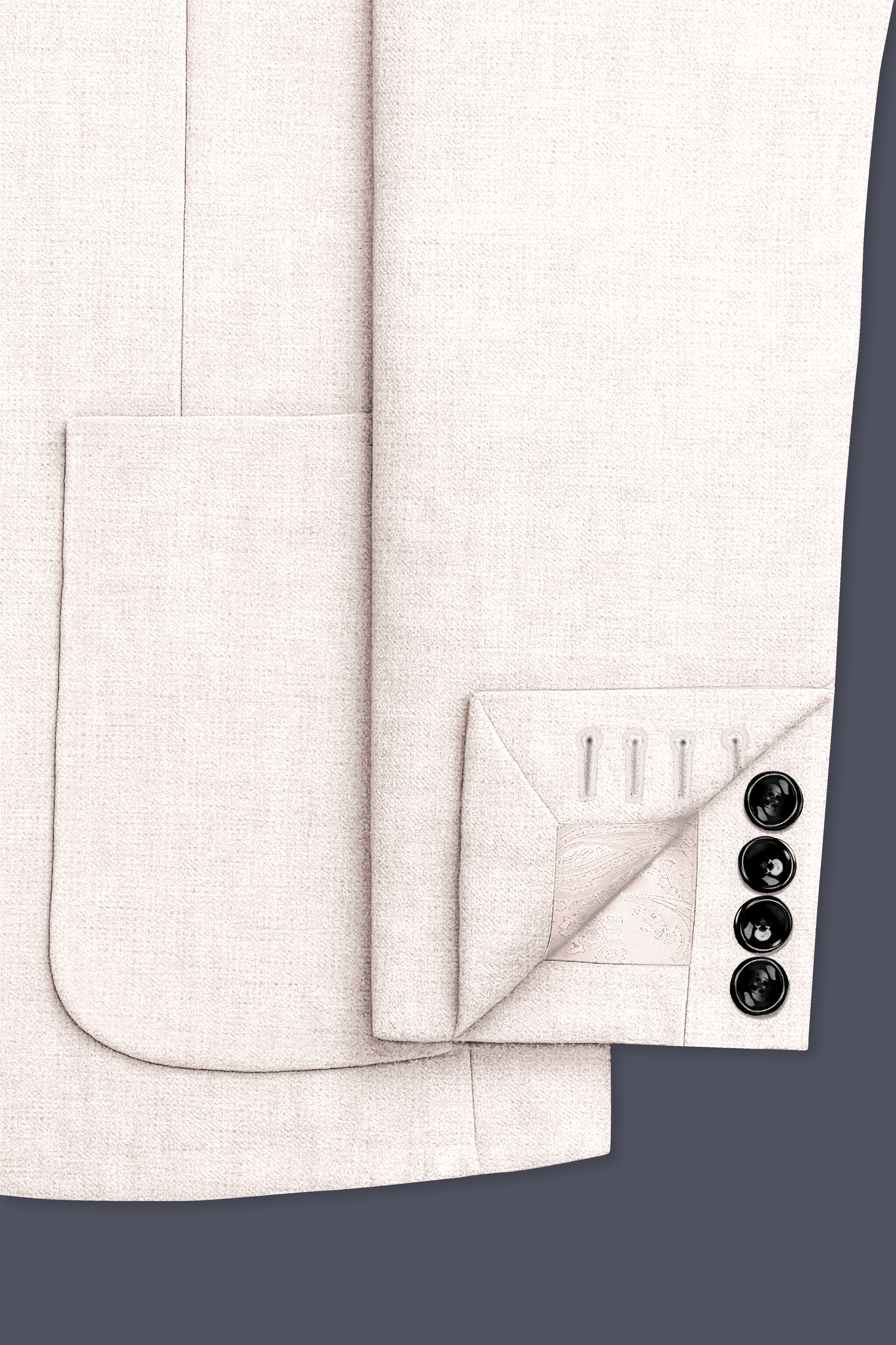 Velcrea-Vista Cream Luxurious Linen Single Breasted Sports Blazer