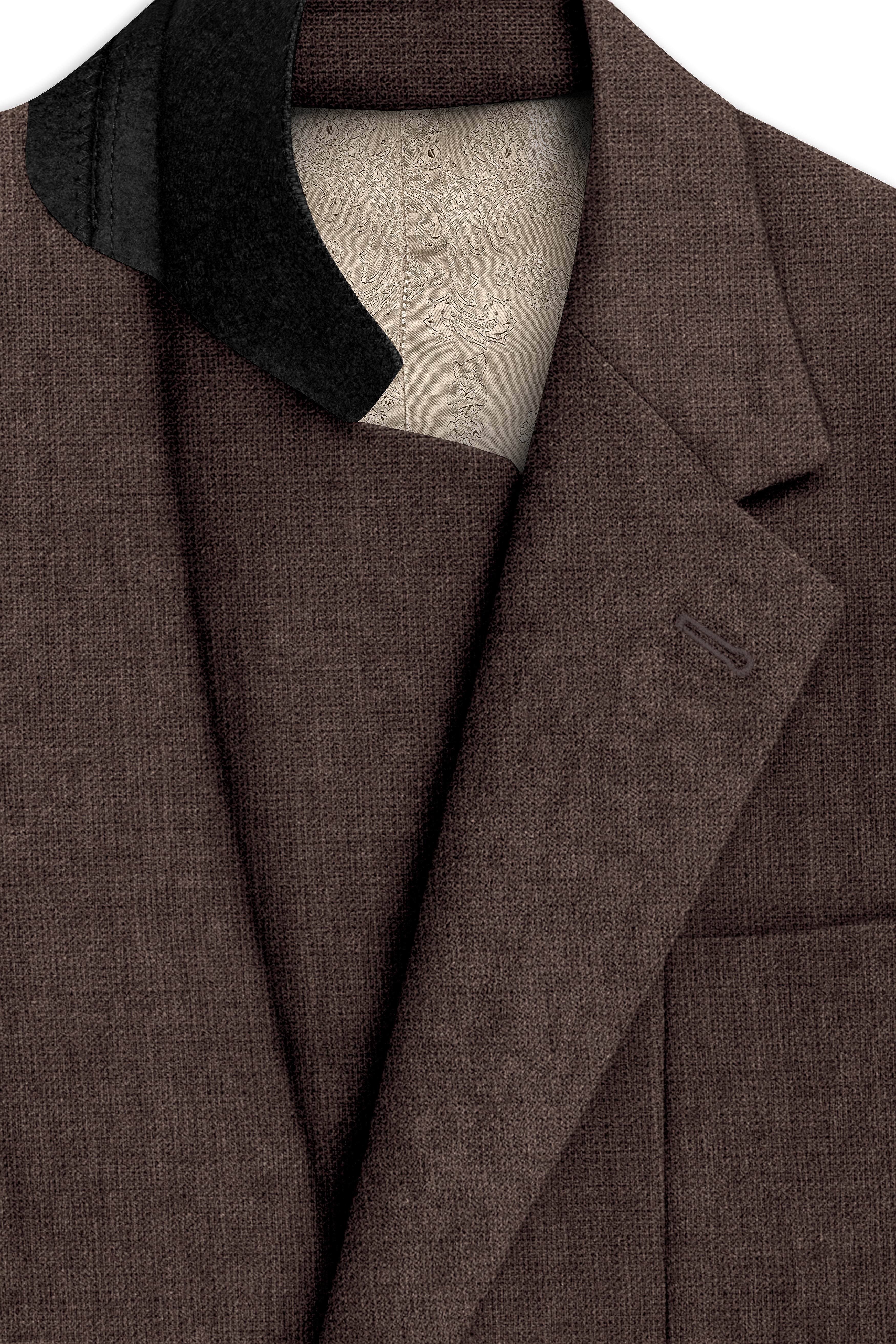 Terravo-Bistre Brown Luxurious Linen Single Breasted Sports Blazer