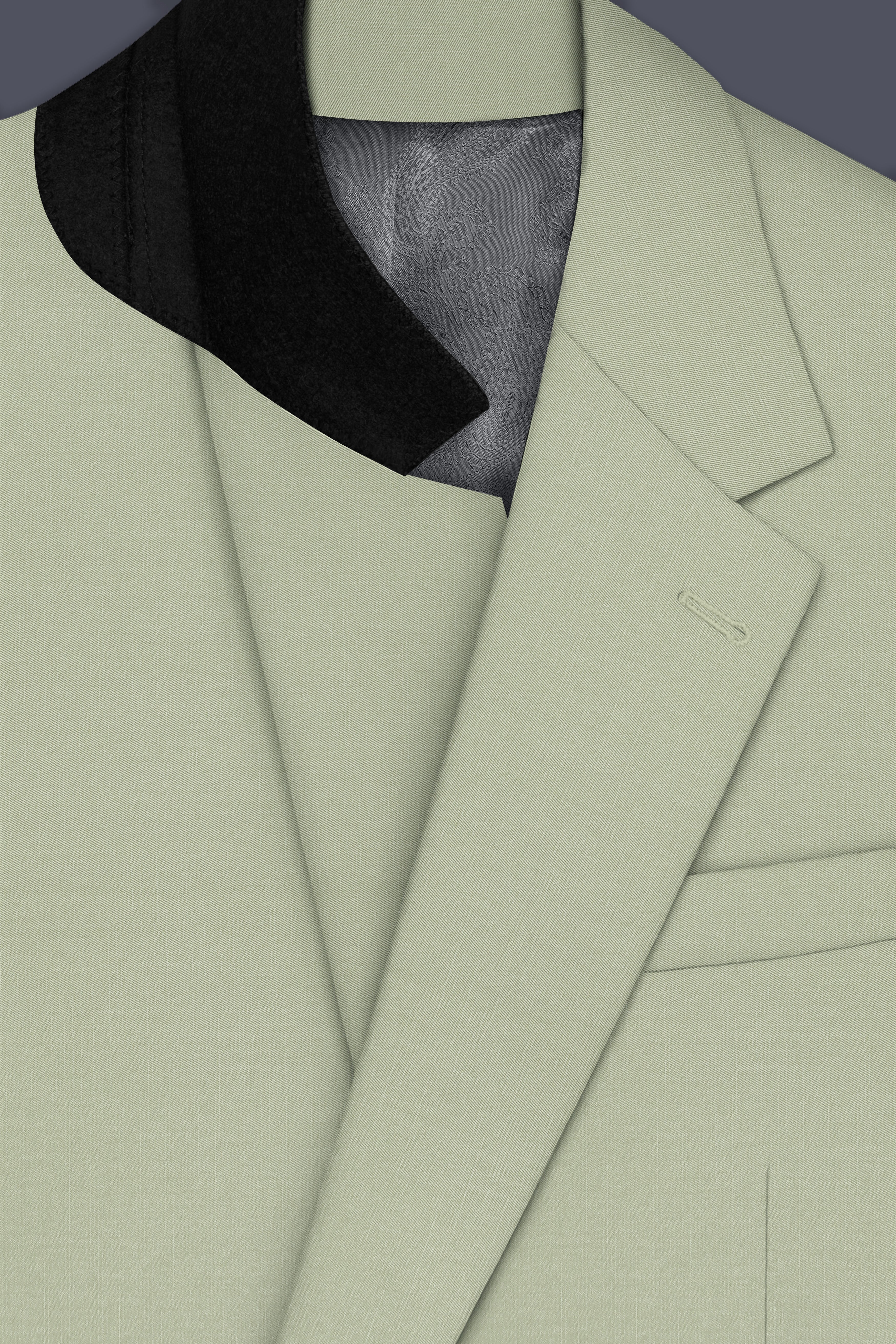 Virenza-Spring Green Wool Rich Single Breasted Slight Stretch Blazer