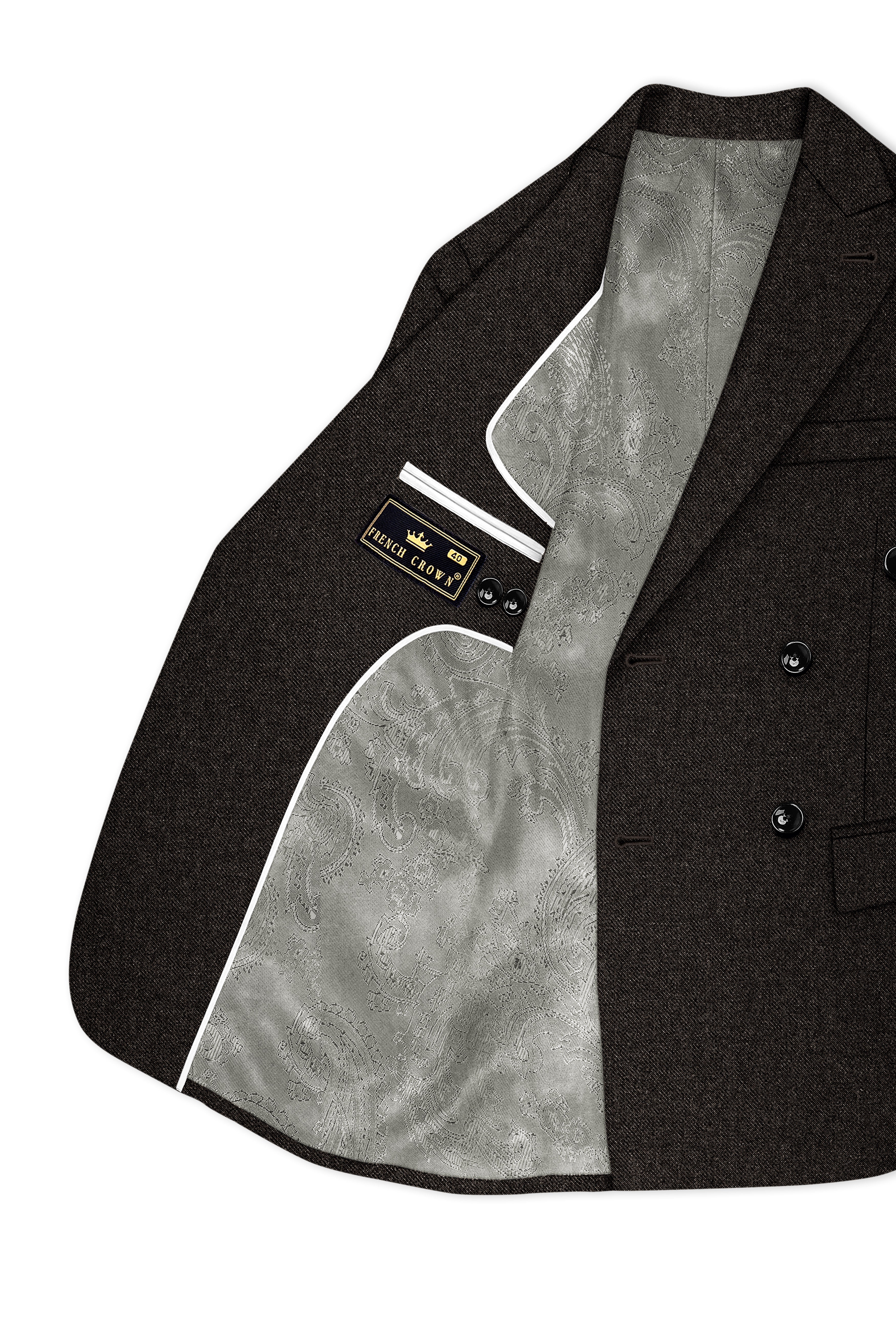 Auregond-Gondola Brown Textured Tweed Premium Wool Rich Double