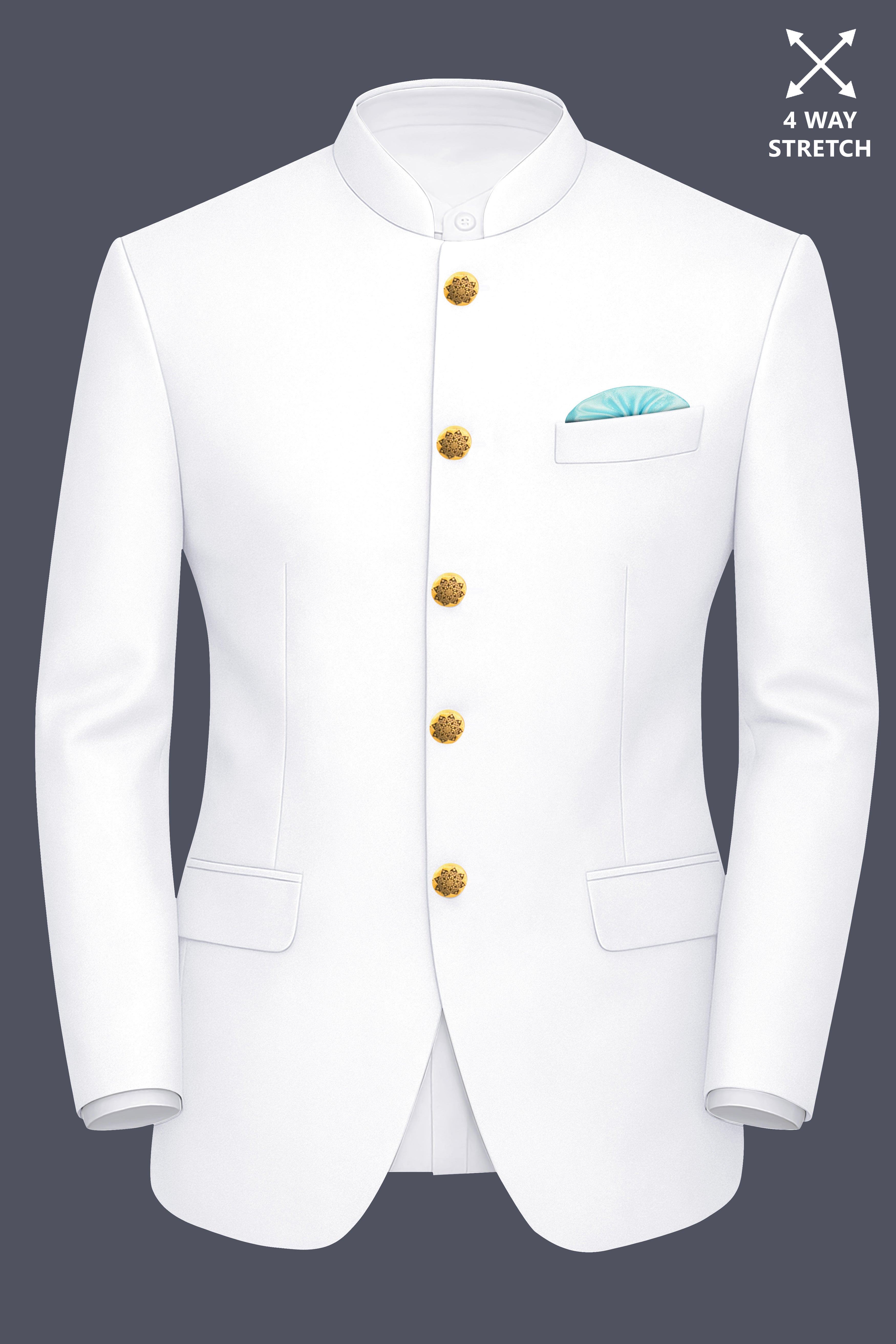 Shiro-Japanese Bright White 4-Way Stretch Wrinkle-Free Solid