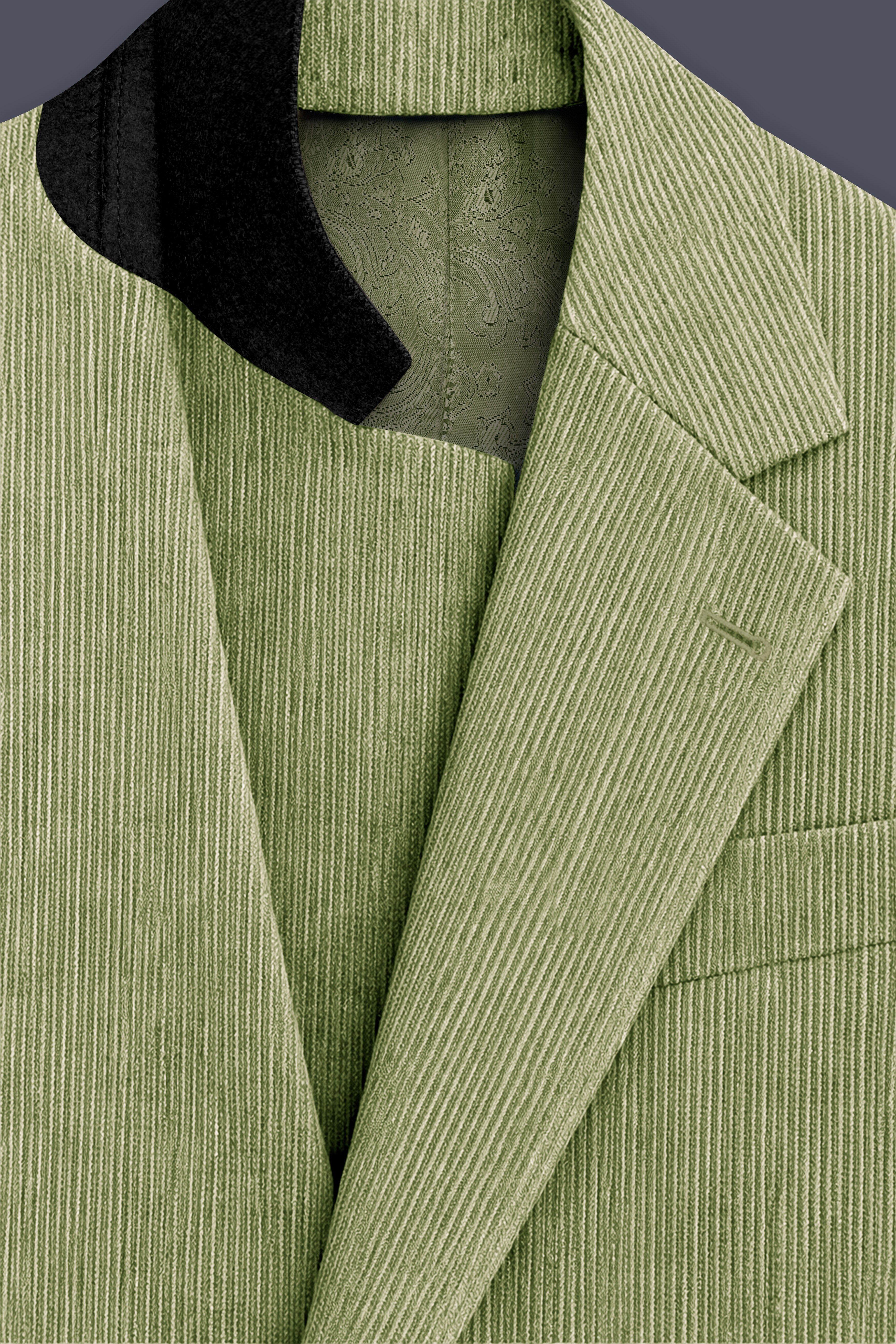 Aurethist-Thistle Green Corduroy Single Breasted Sports Blazer