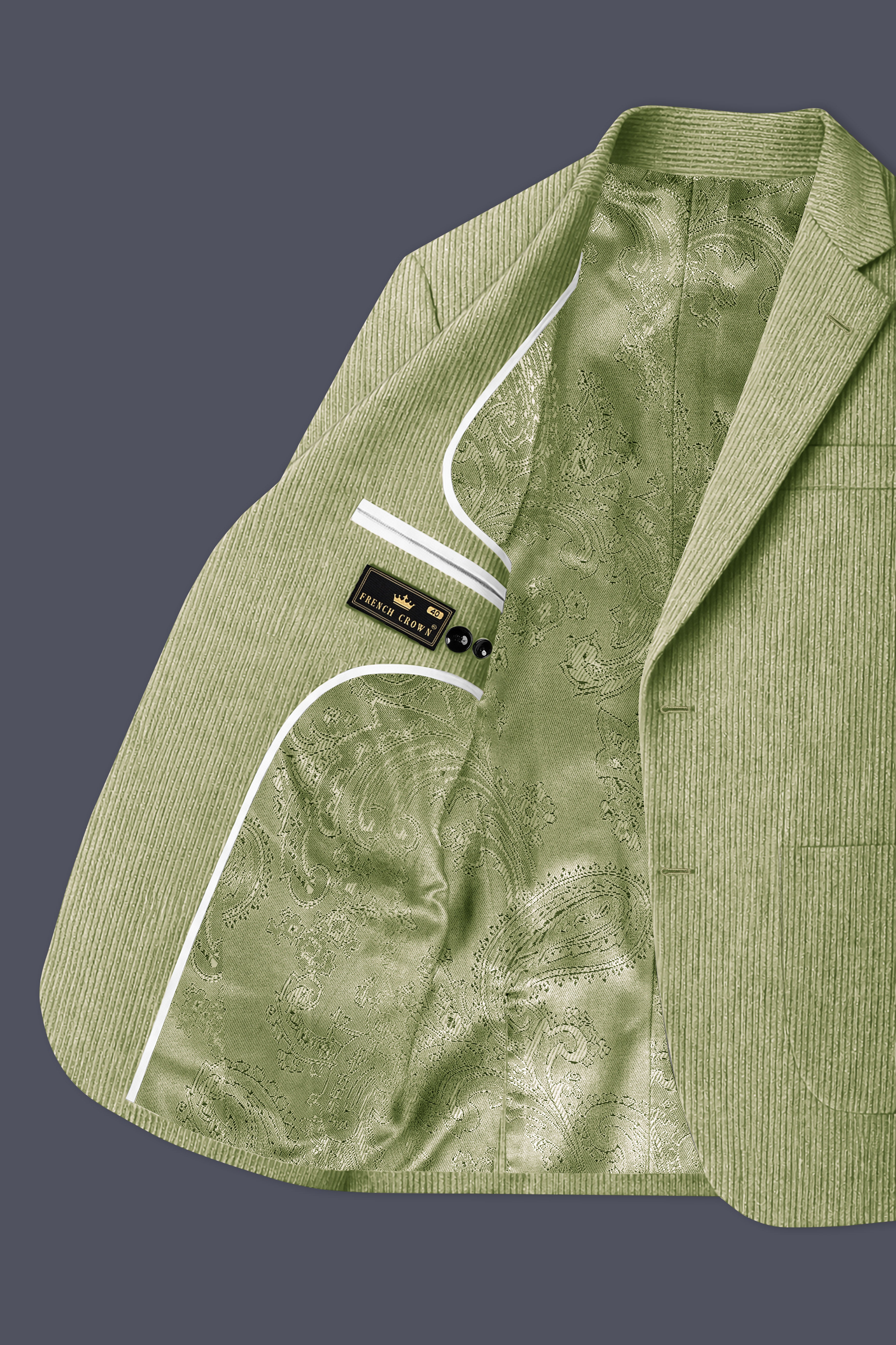 Aurethist-Thistle Green Corduroy Single Breasted Sports Blazer