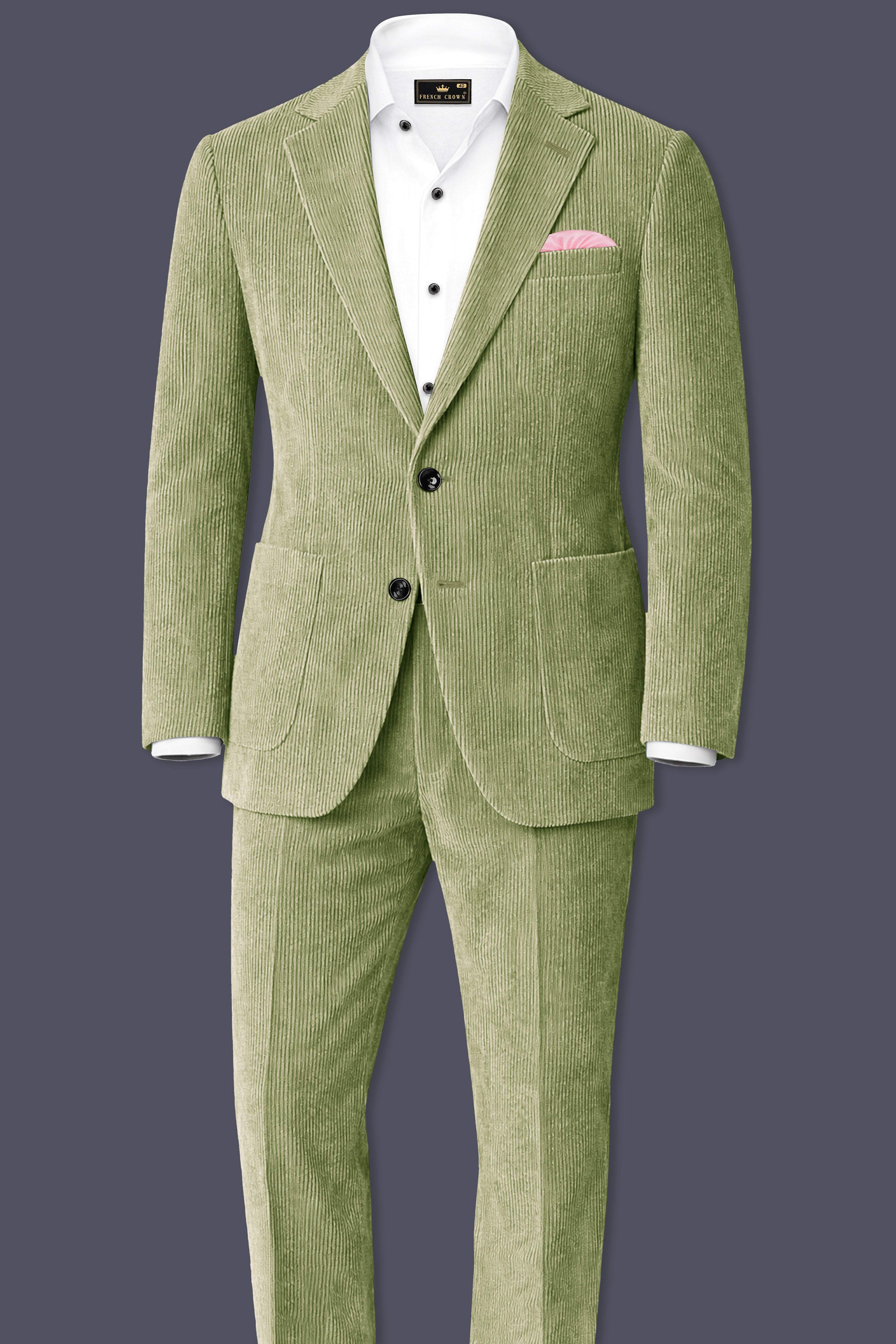 Aurethist-Thistle Green Corduroy Single Breasted Sports Blazer