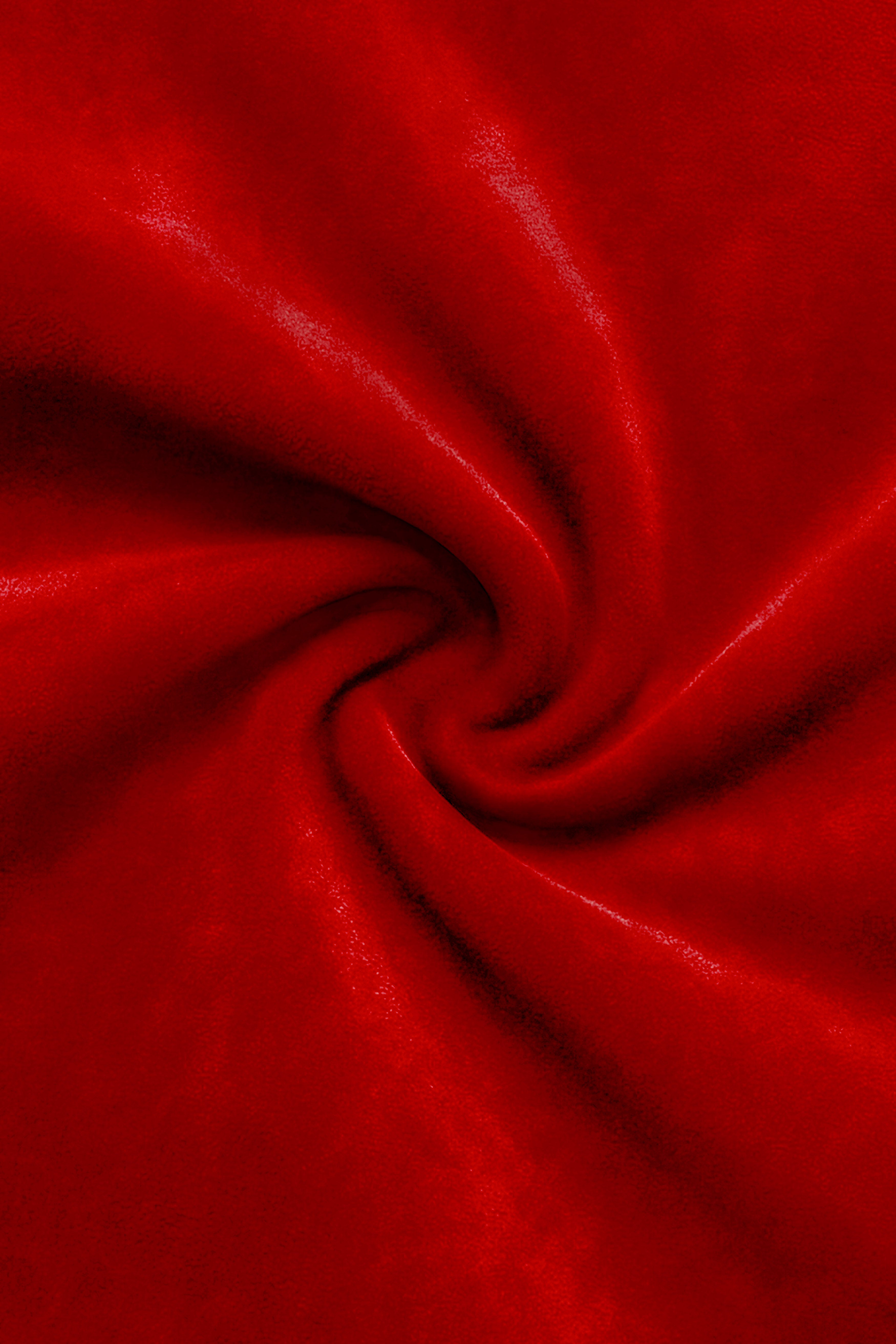 Imperio-Crimson Red Velvet Peak Lapel Tuxedo Blazer