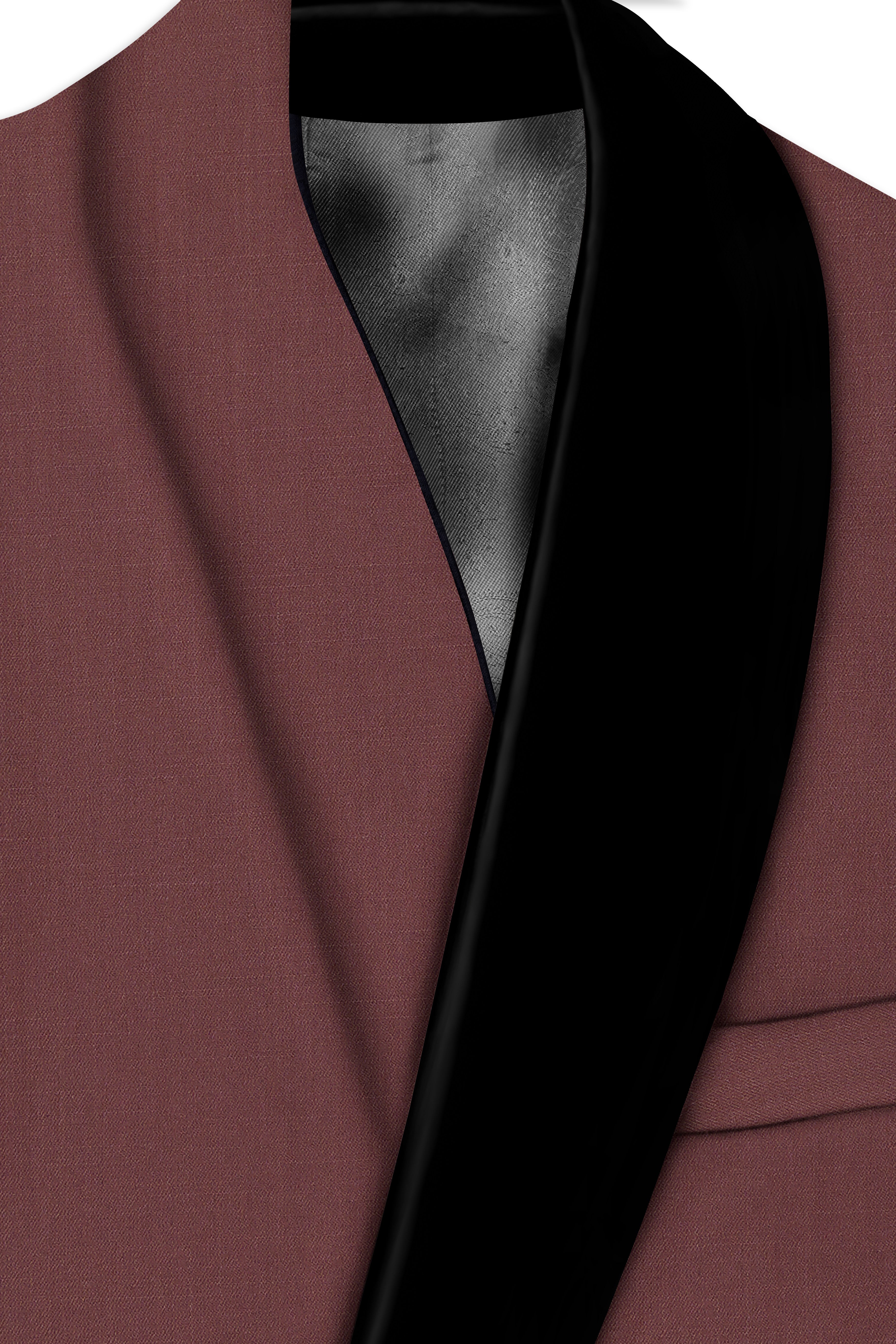 Heritage-Finch Maroon Wool Rich Tuxedo Slight Stretch Blazer