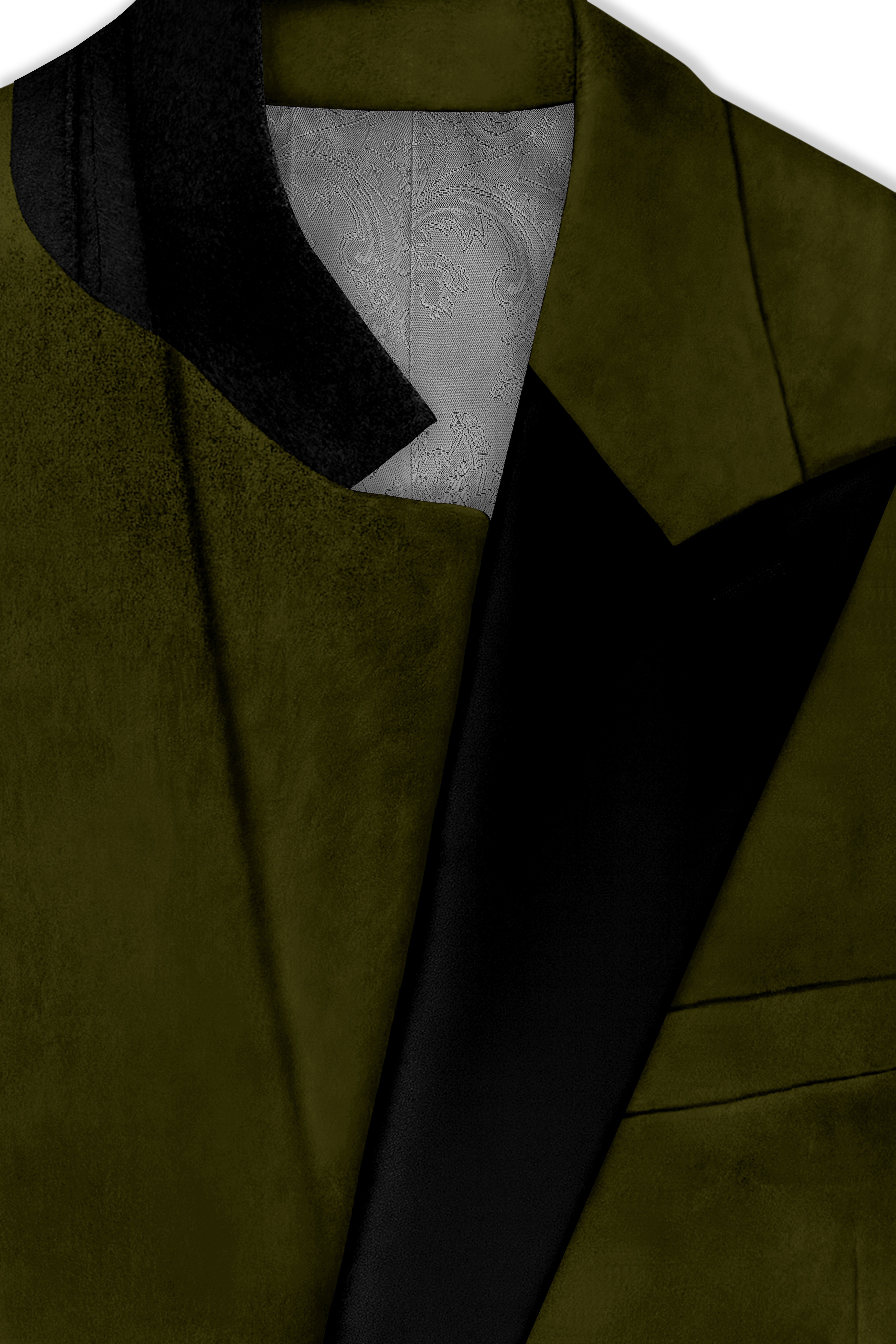 Hunter-Clinker Green Velvet Peak Lapel Tuxedo Blazer