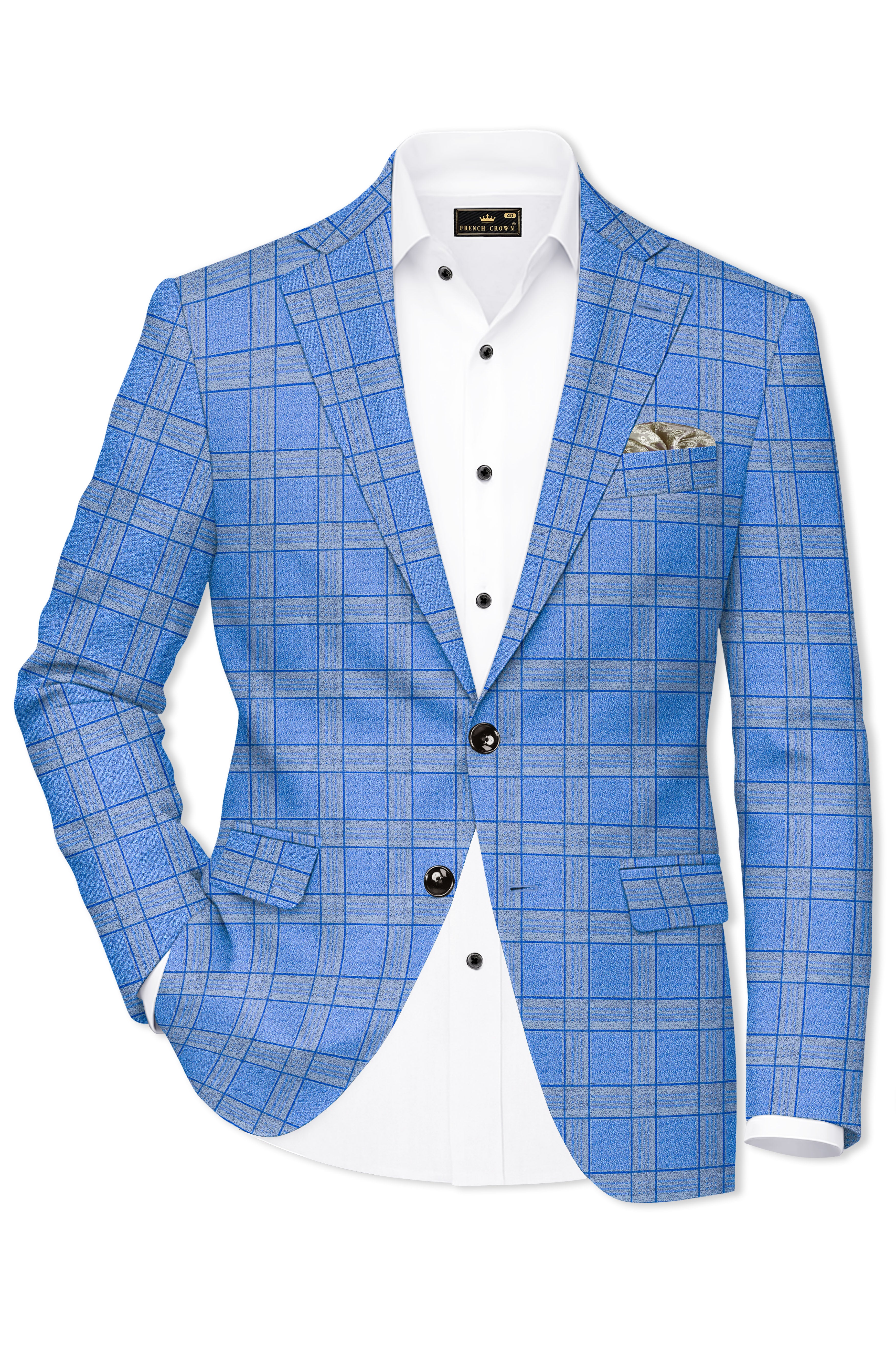Mariner-Danube Blue Wool Blend Single Breasted Blazer