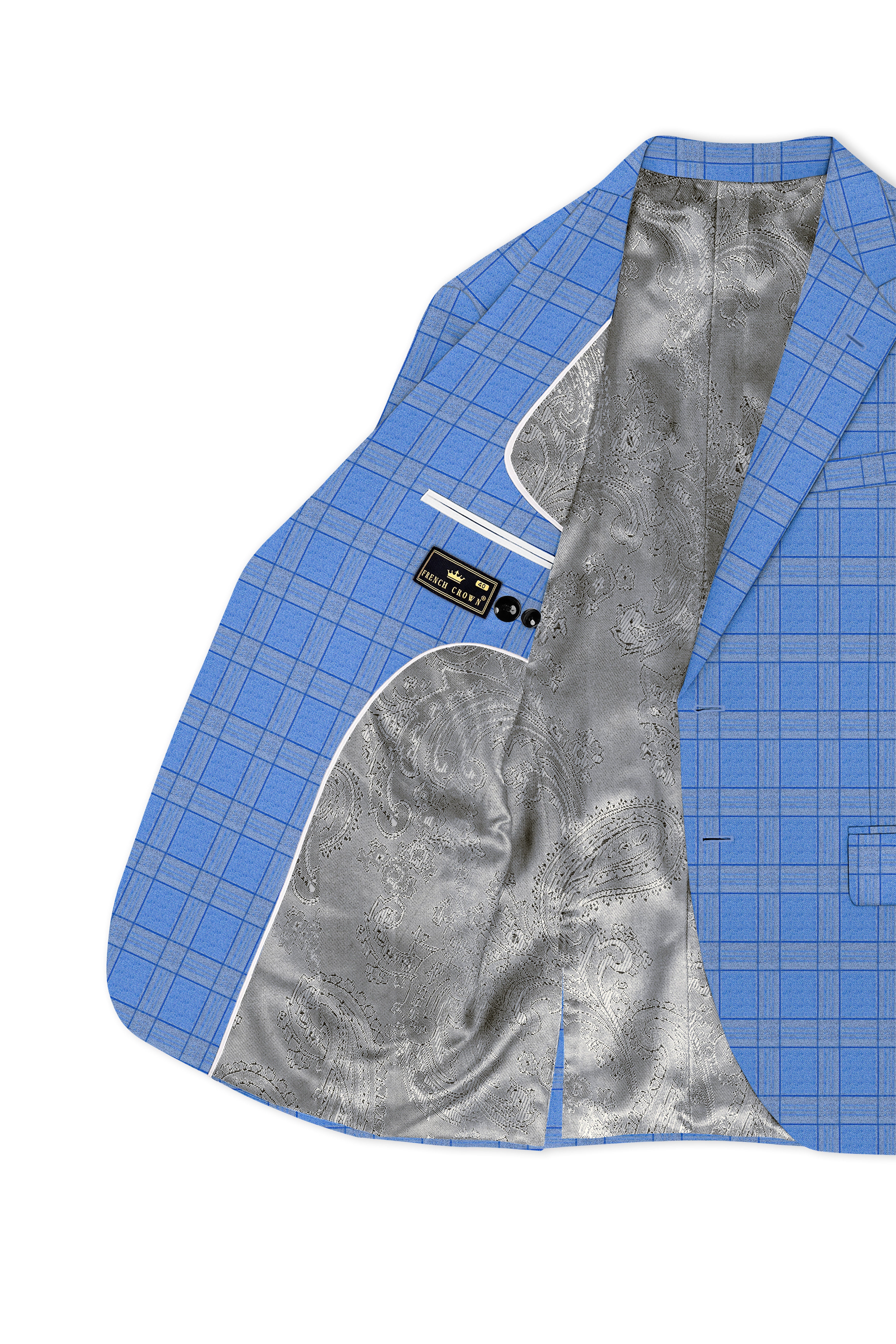 Mariner-Danube Blue Wool Blend Single Breasted Blazer