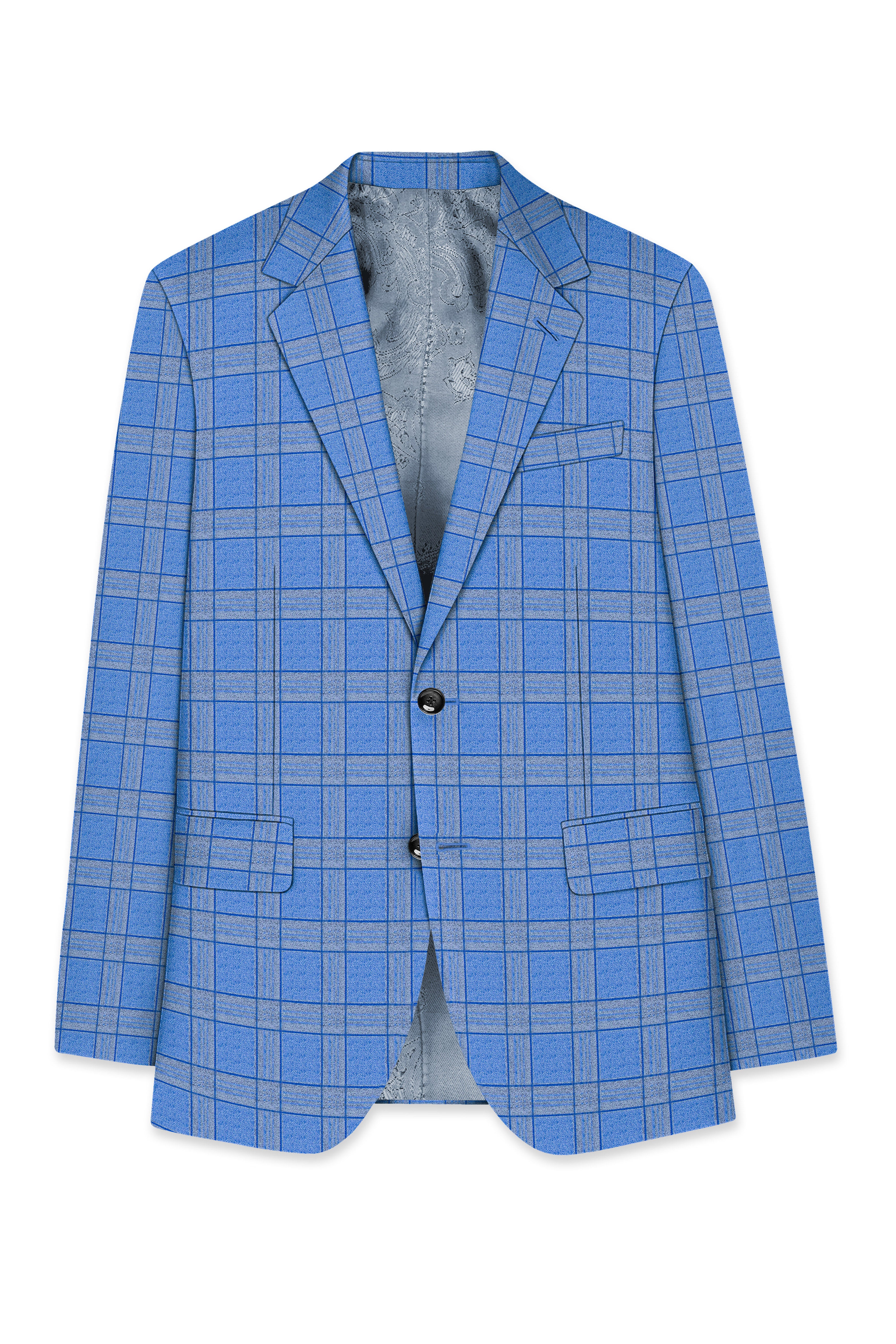 Mariner-Danube Blue Wool Blend Single Breasted Blazer
