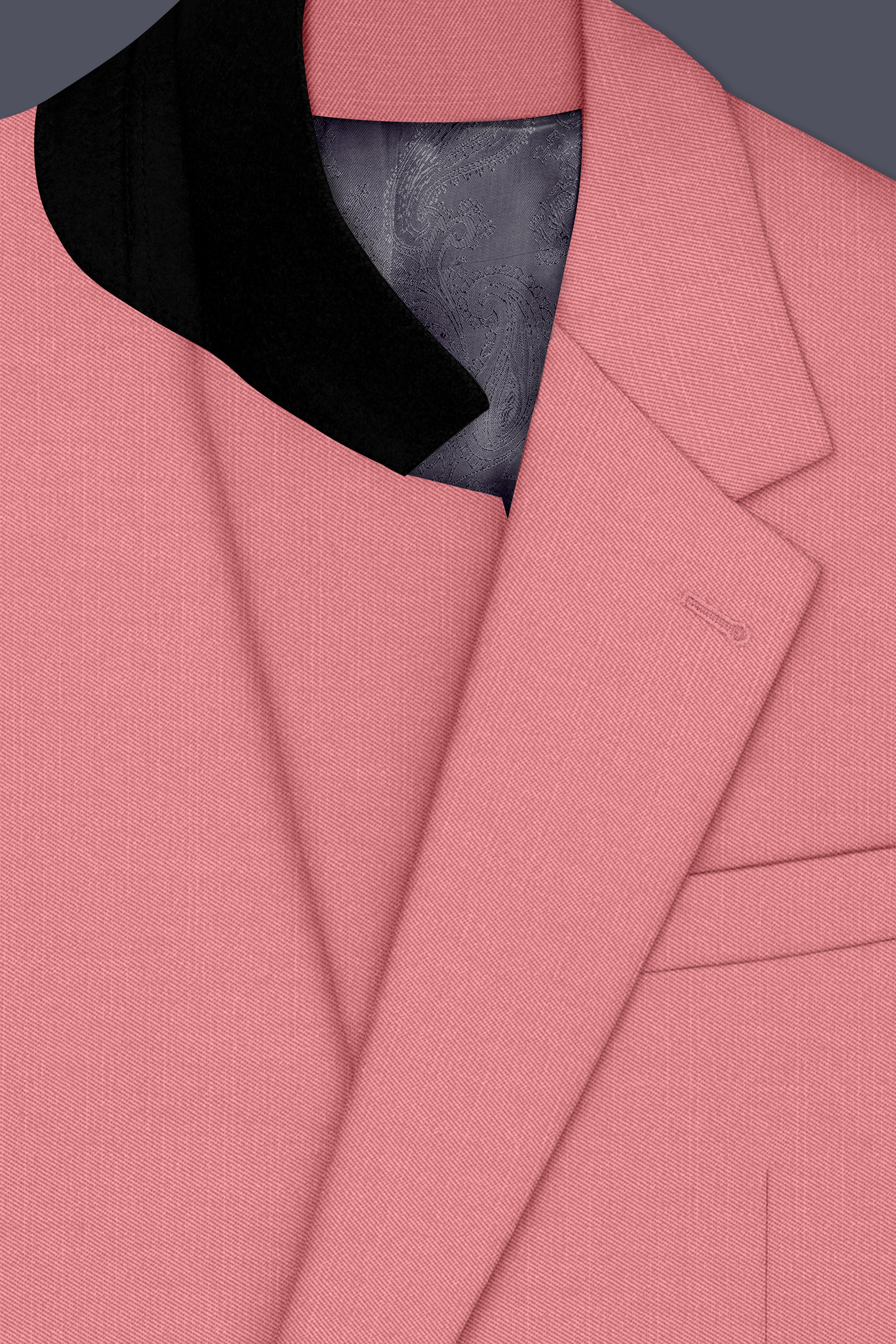 Solaro-Coral Orange Wool Rich Slight Stretch Single Breasted Blazer