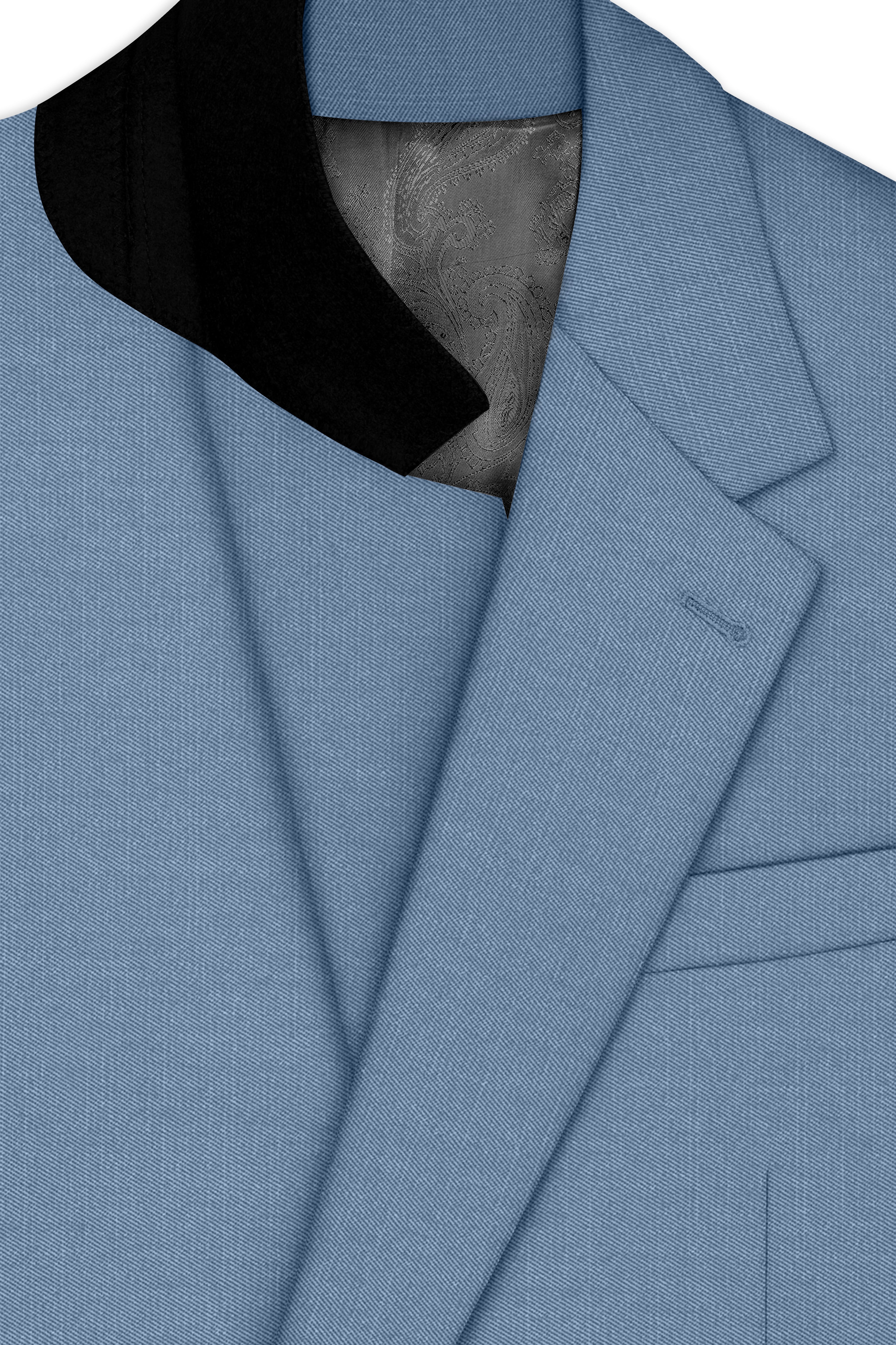 Celestor-Lynch Blue Wool Rich Slight Stretch Single Breasted Blazer