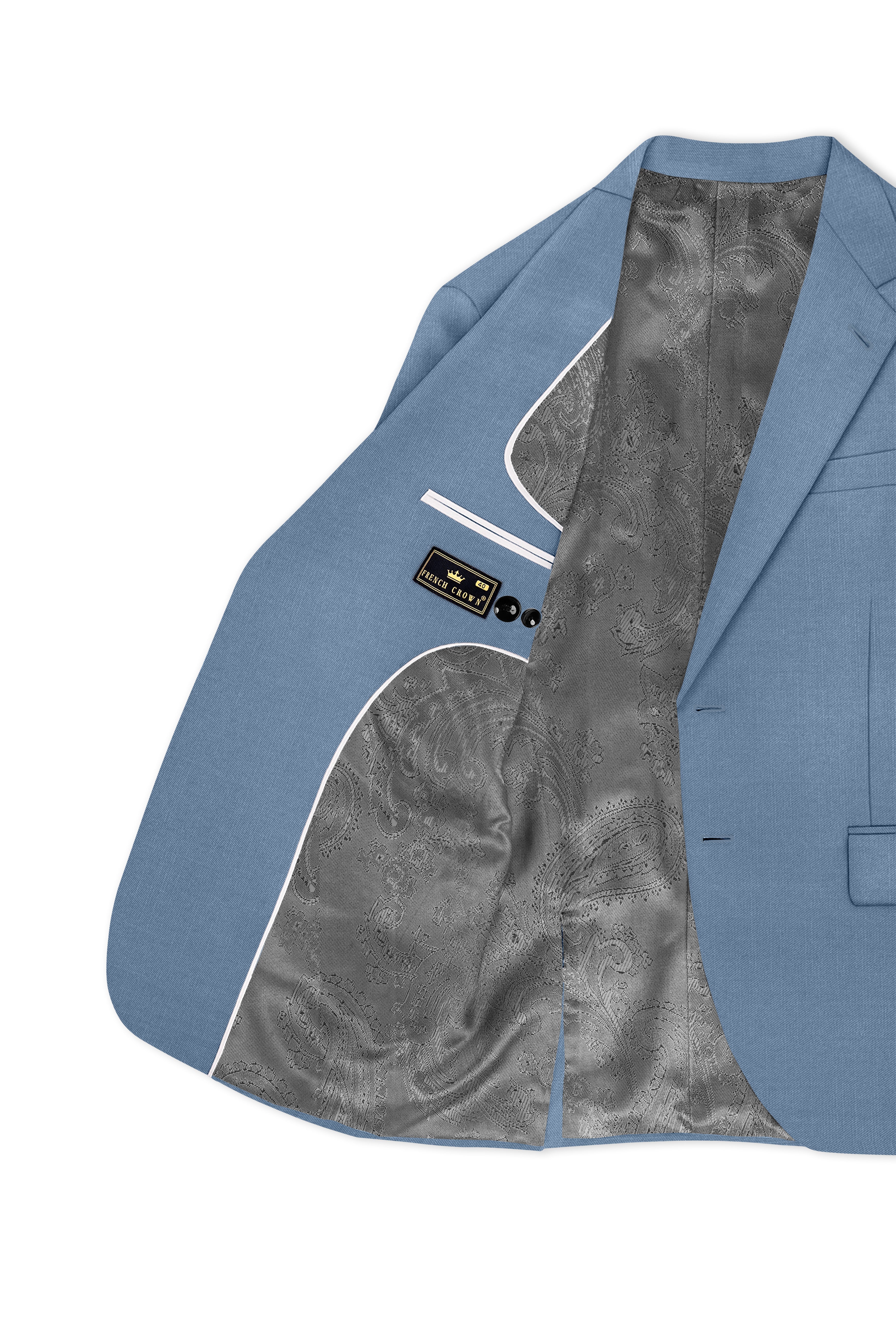 Celestor-Lynch Blue Wool Rich Slight Stretch Single Breasted Blazer