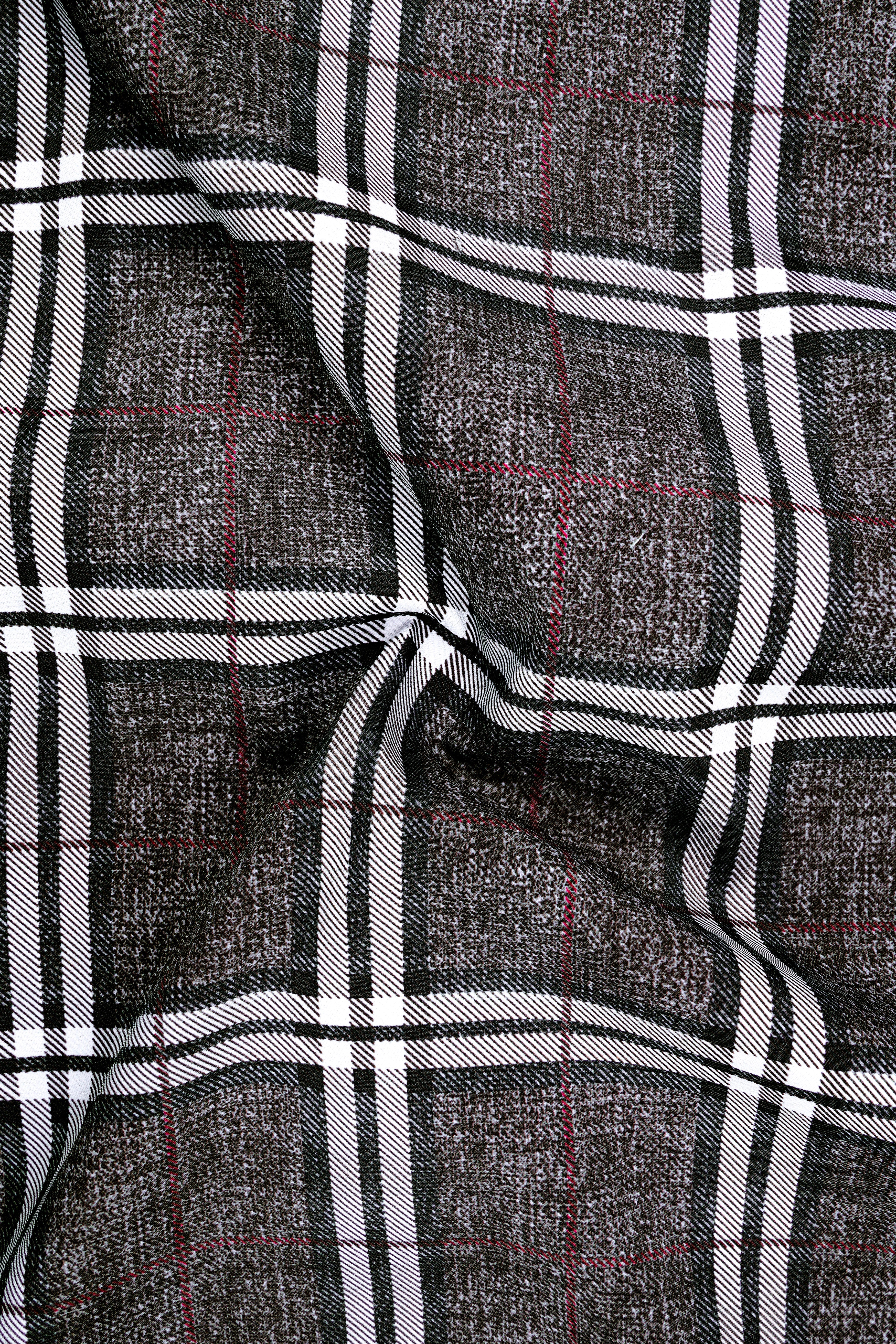 Axiom-Granite Gray Plaid Wool Rich Double Breasted Blazer