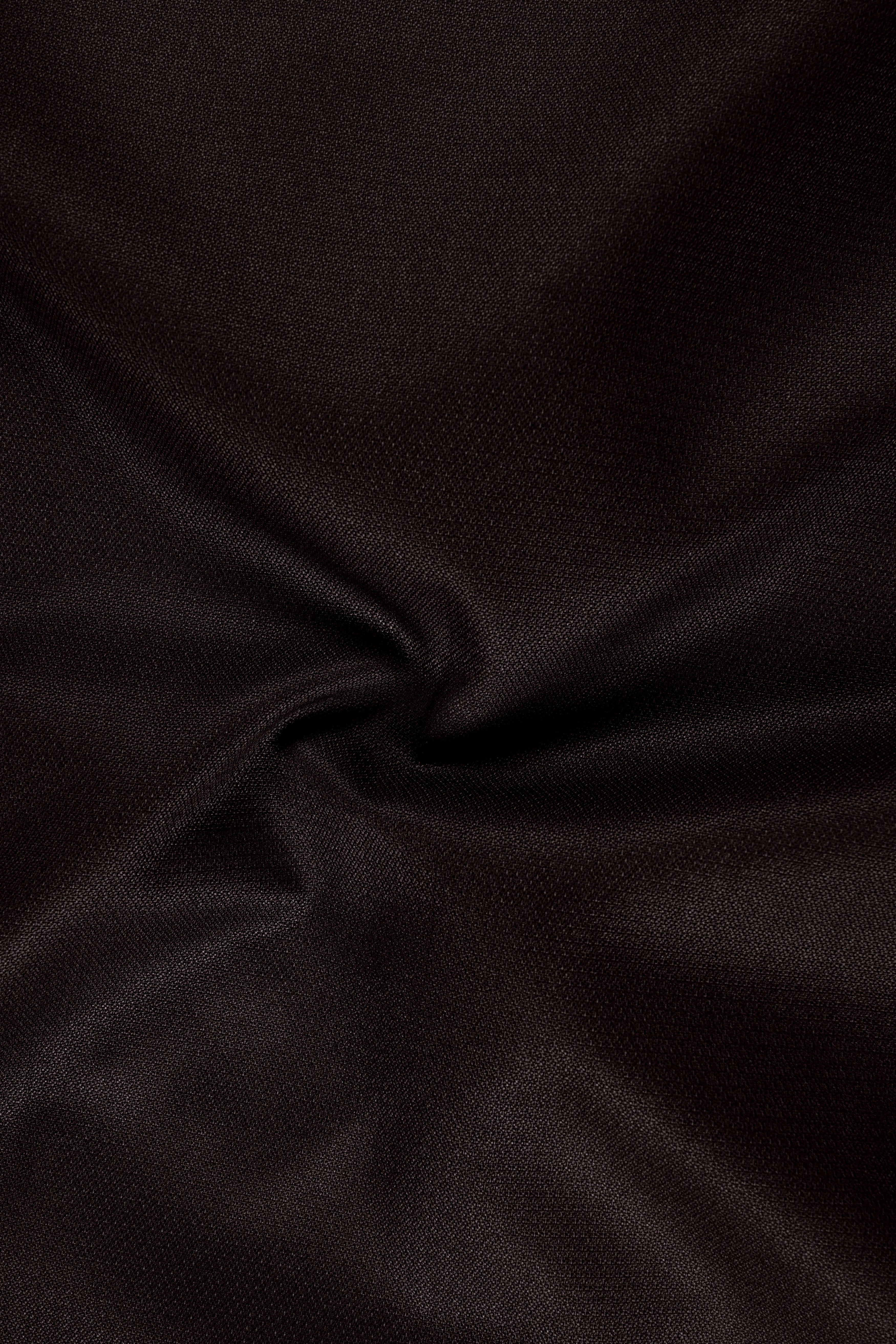 Hampton-Gondola Brown Diamond Textured Wool Rich Slight Double Single Breasted Blazer