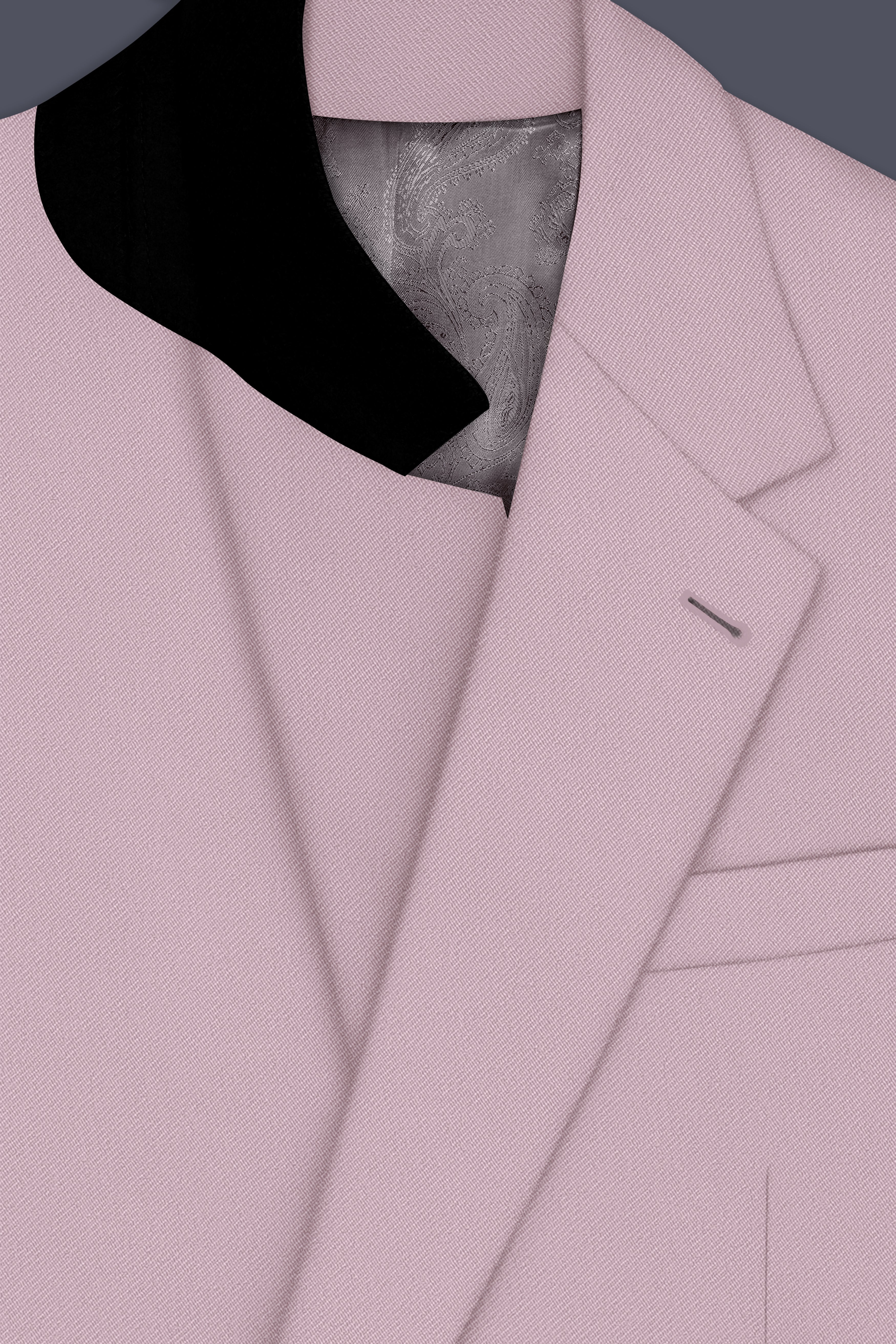 Allure-Korean Blossom Pink 4-Way Stretch Wrinkle-Free Wool Rich Single Breasted Blazer