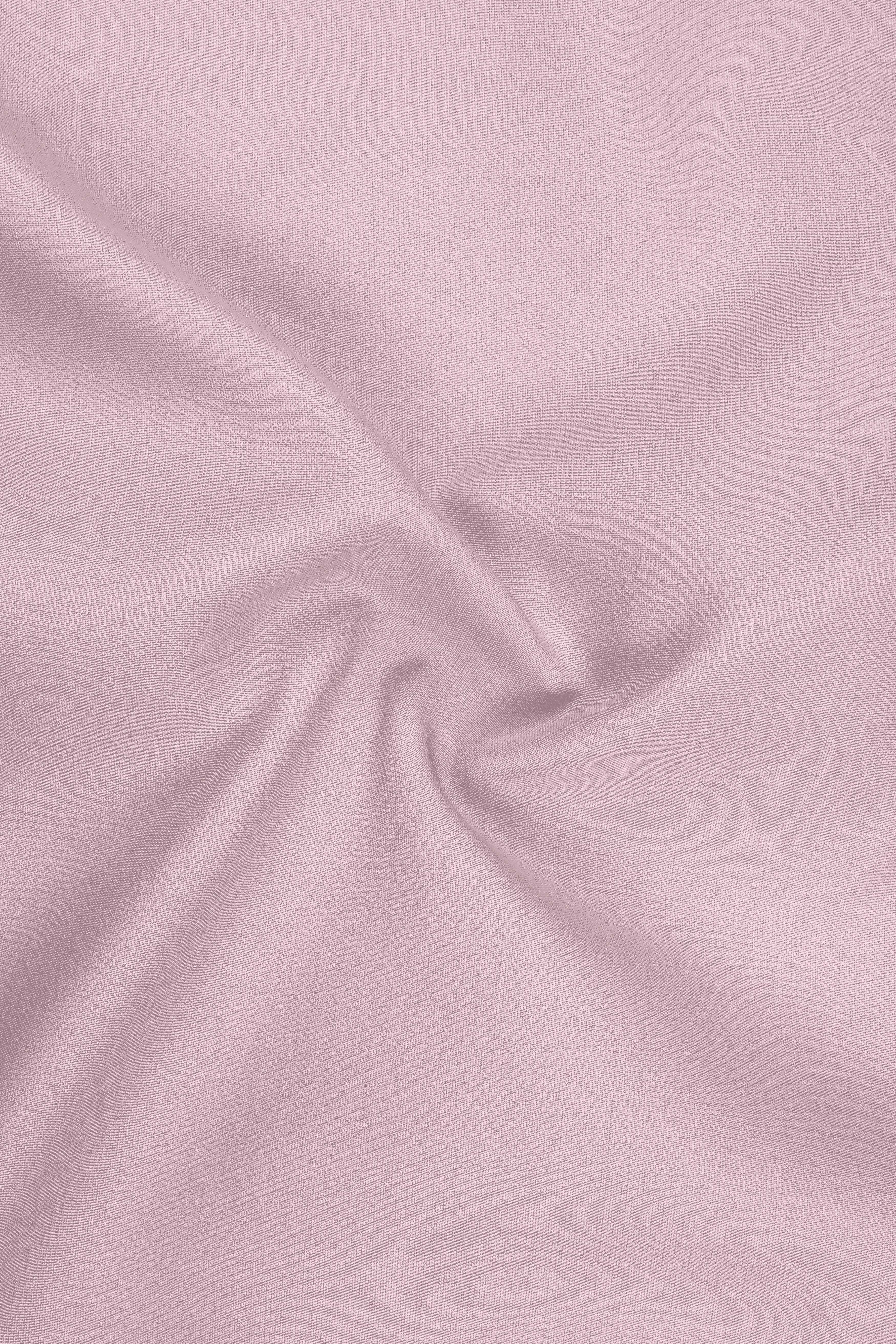 Allure-Korean Blossom Pink 4-Way Stretch Wrinkle-Free Wool Rich Double Breasted Blazer