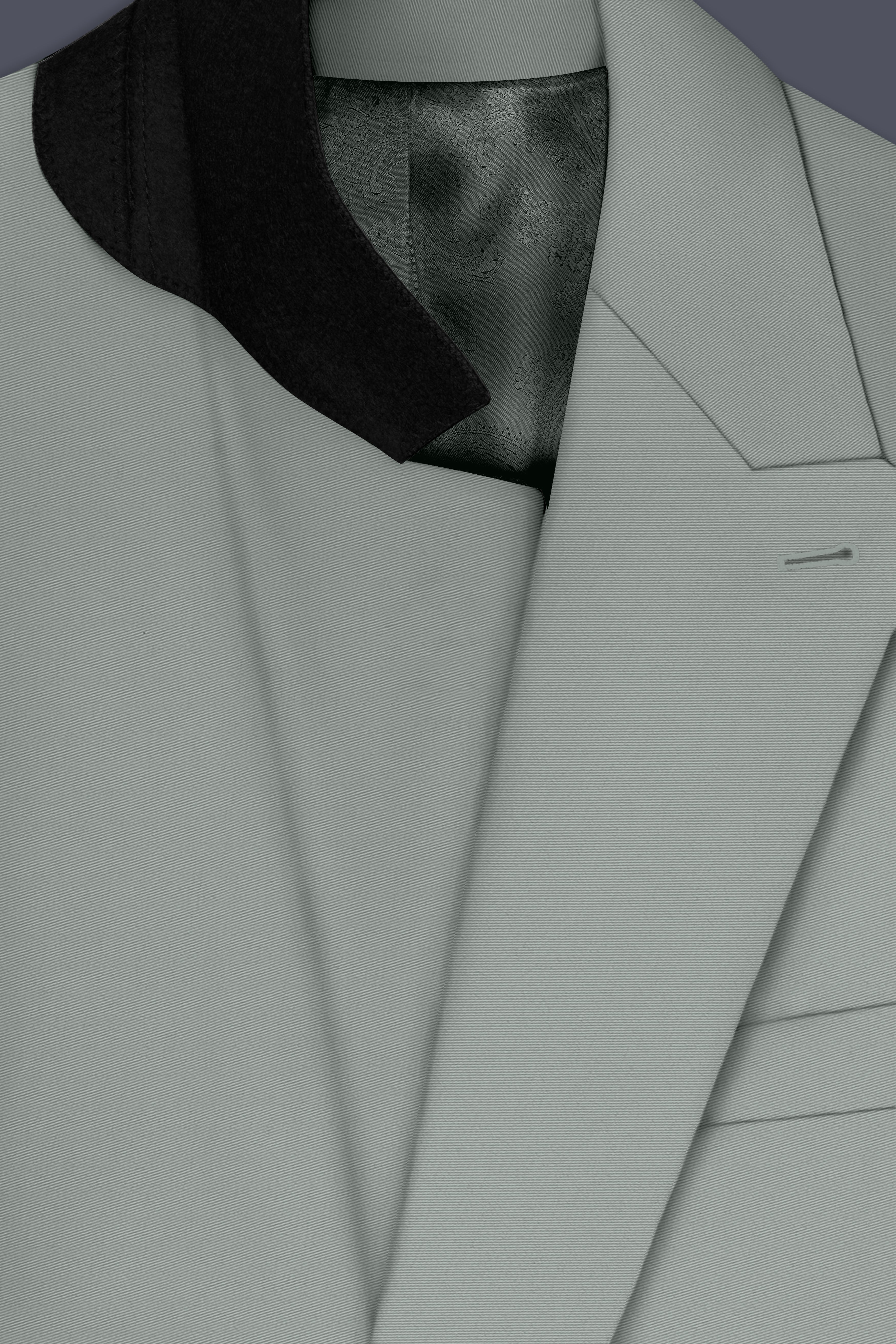 Beryl-Regent Green Slight Stretch Subtle Sheen Poly-Viscose Double Breasted Blazer