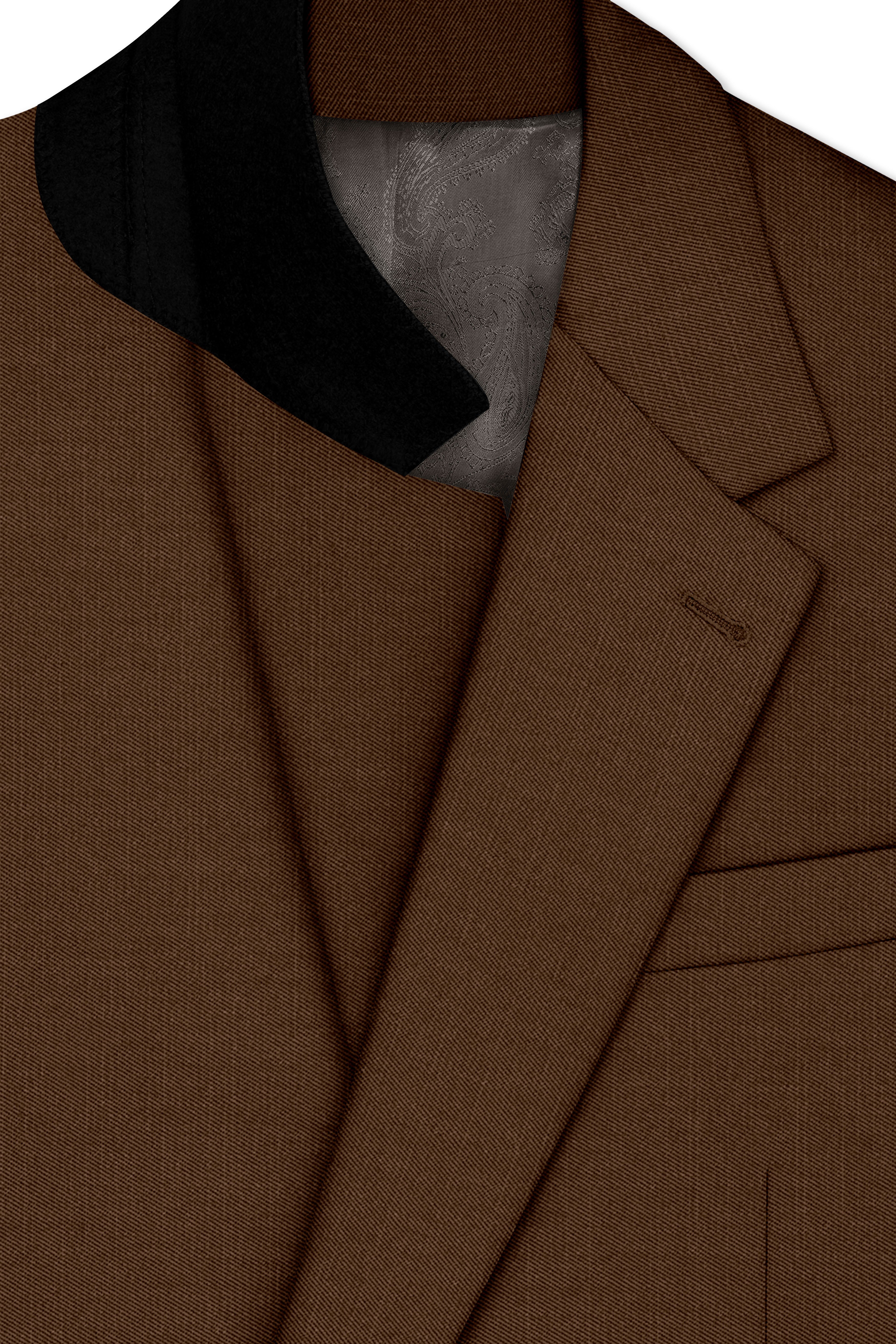Havron-Derby Brown Wool Rich Slight Stretch Single Breasted Blazer
