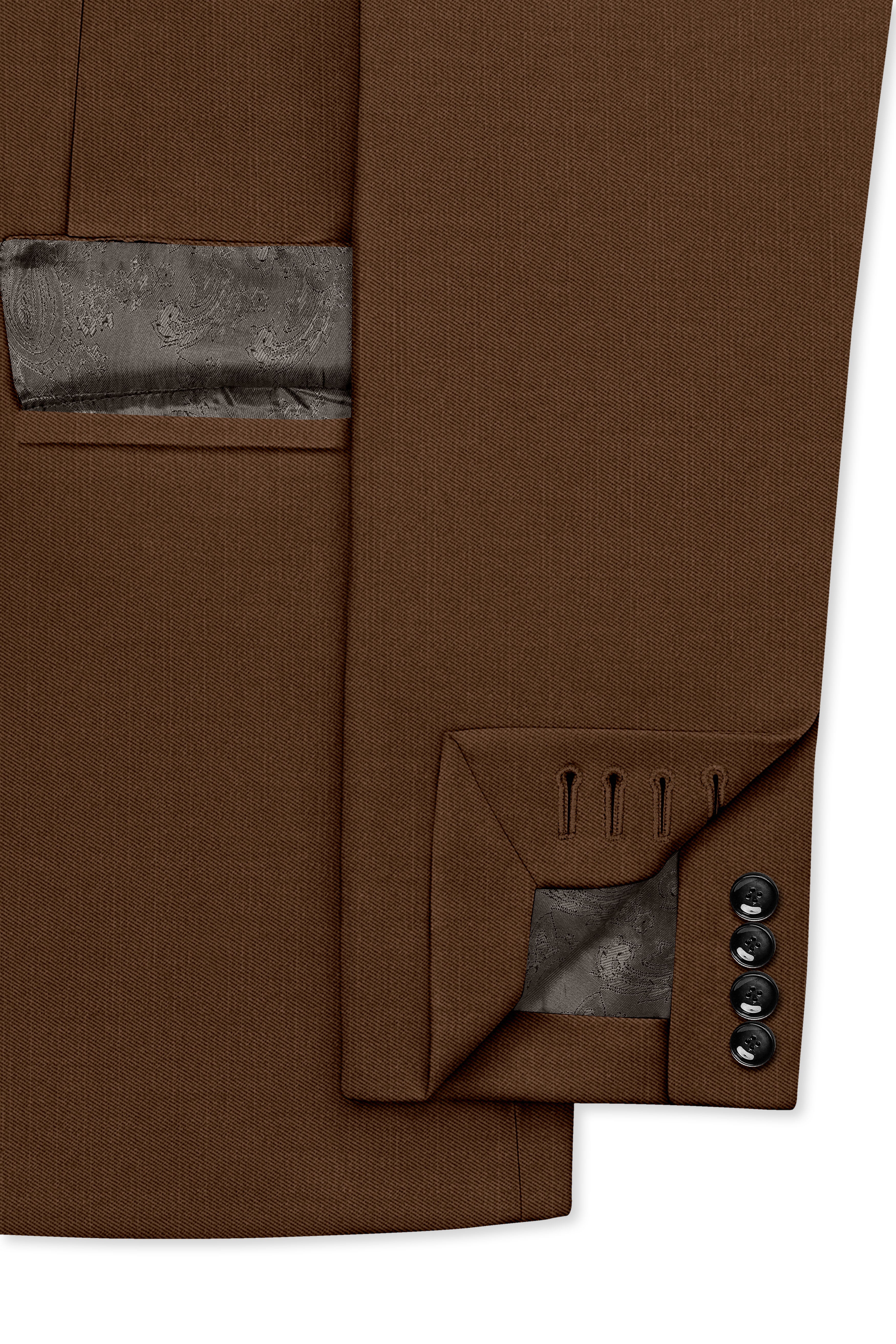 Havron-Derby Brown Wool Rich Slight Stretch Single Breasted Blazer