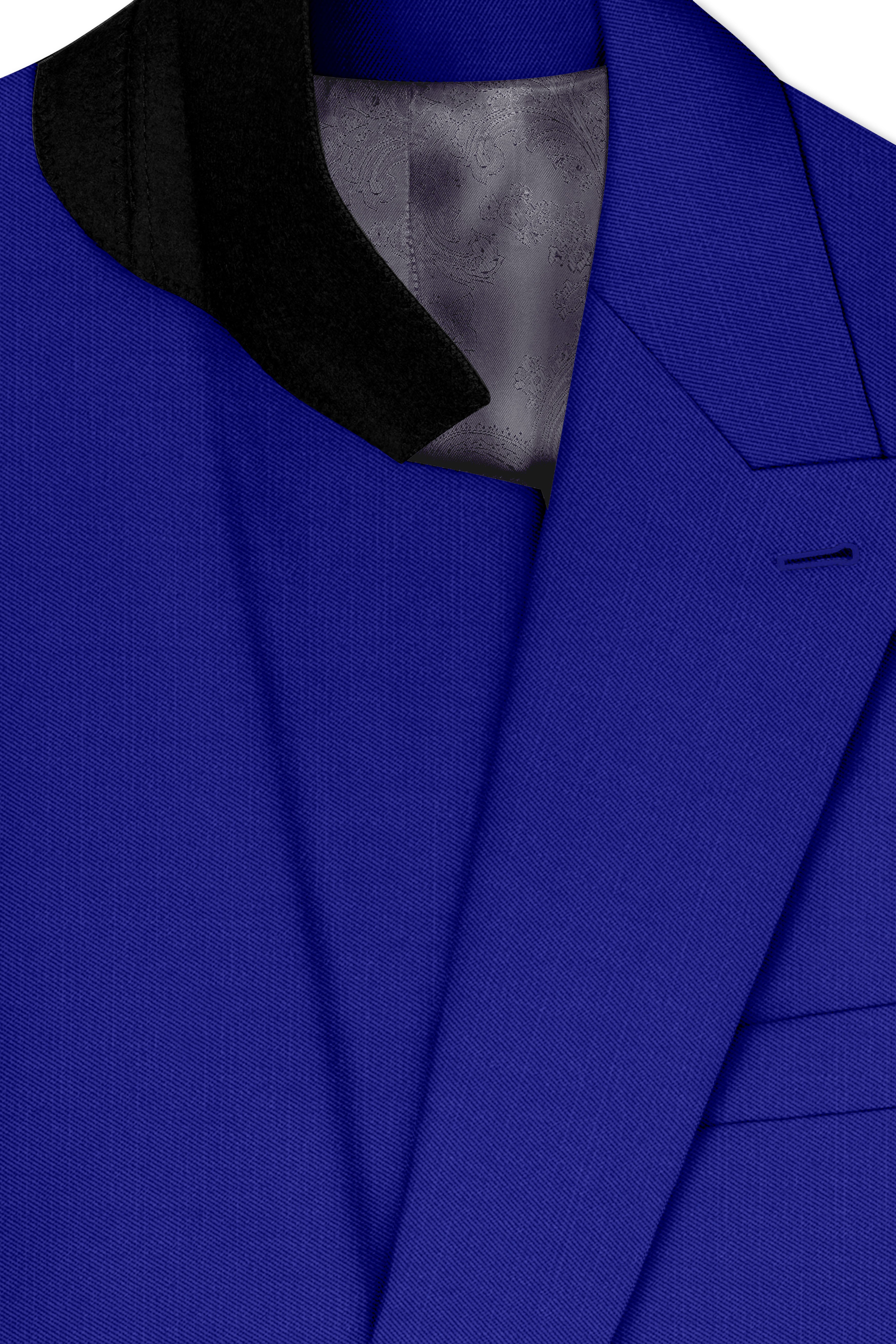 Stratos-Cobalt Blue Wool Rich Slight Stretch Double Breasted Blazer