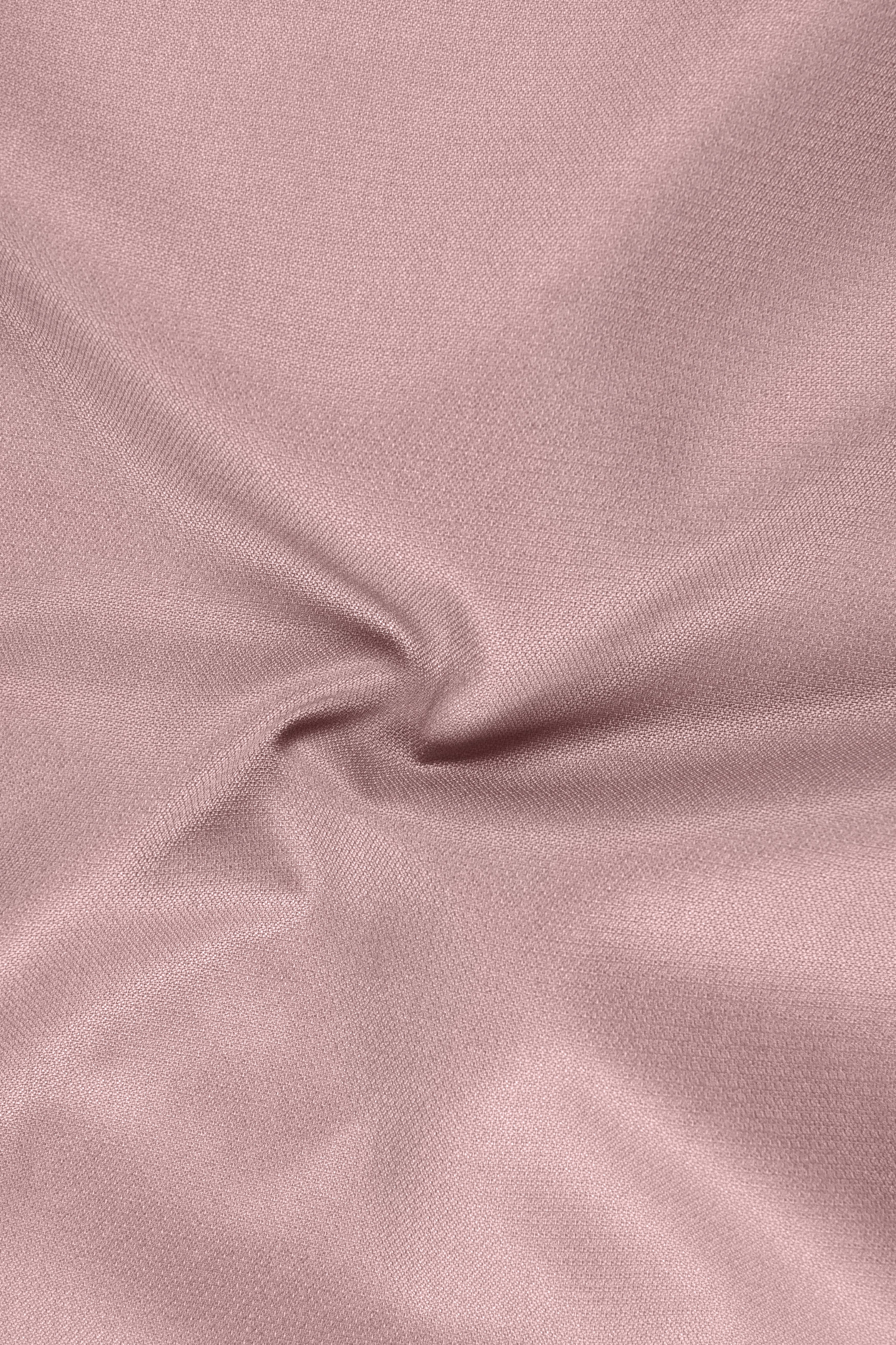 Aurore-Brandy Rose Pink Diamond Textured Wool Rich Slight Stretch Single Breasted Blazer