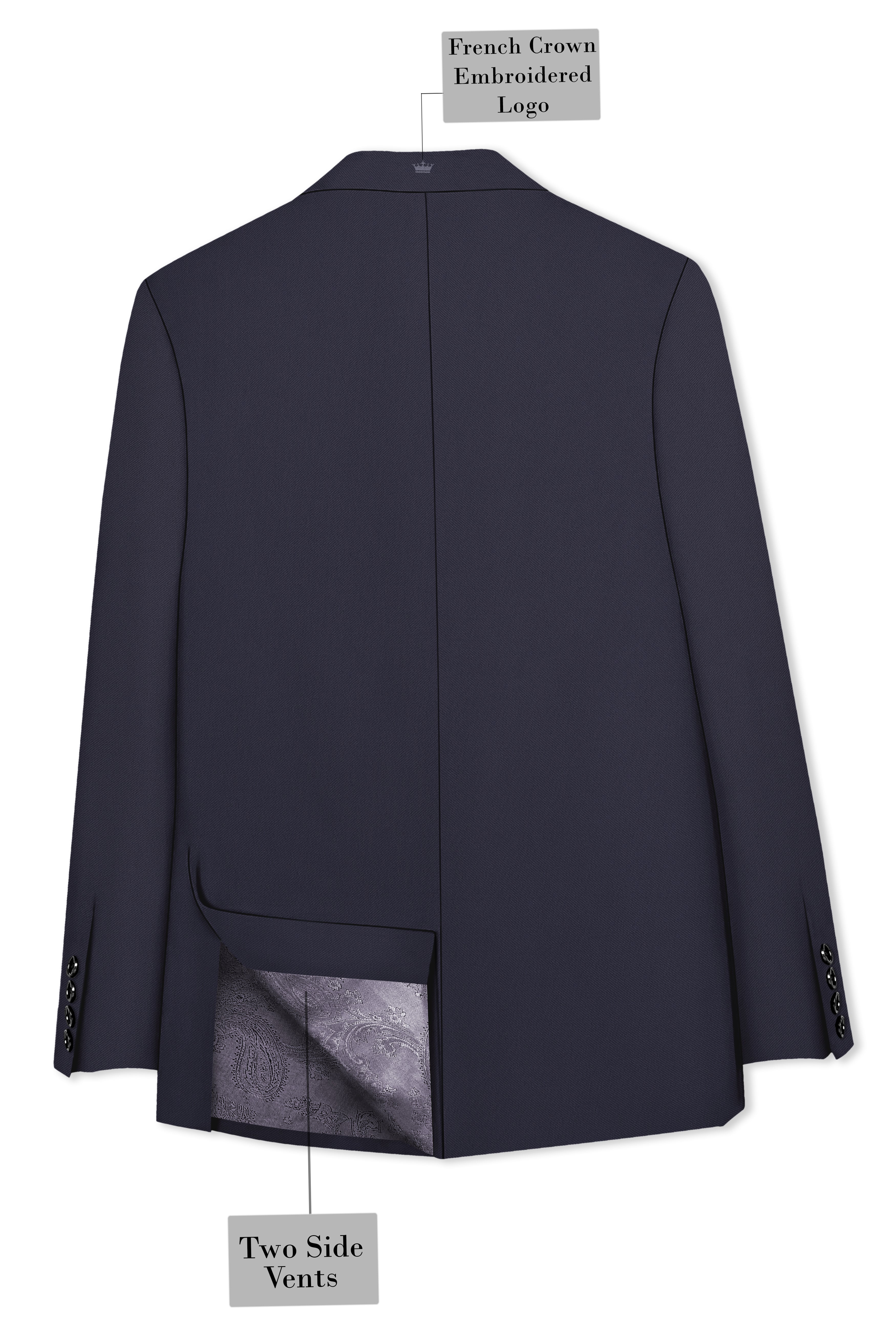 Kairo-Korean Charcoal Gray 4-Way Stretch Wrinkle-Free Wool Rich Single Breasted Blazer