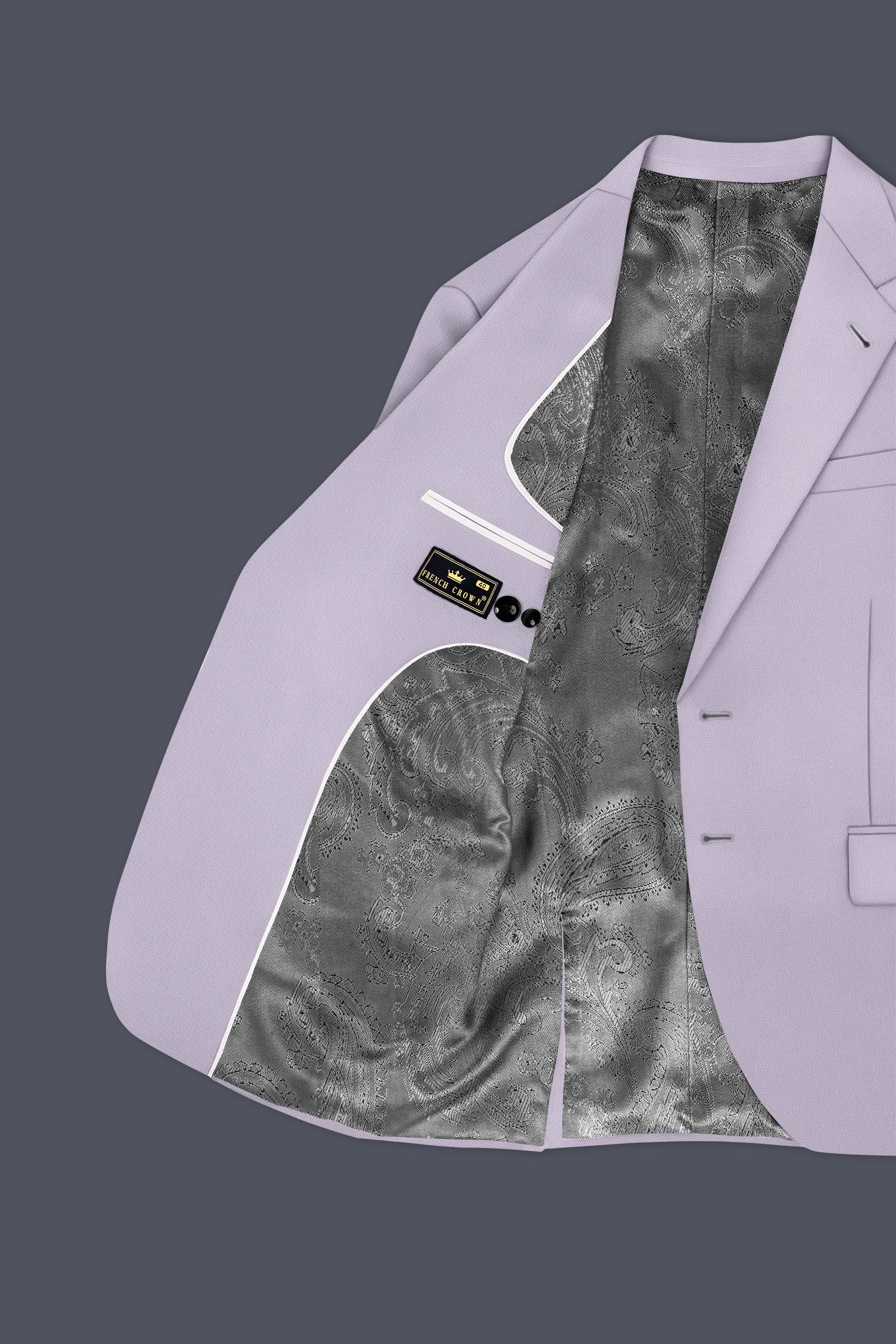 Aegis-Korean Iron Gray 4-Way Stretch Wrinkle-Free Wool Rich Single Breasted Blazer