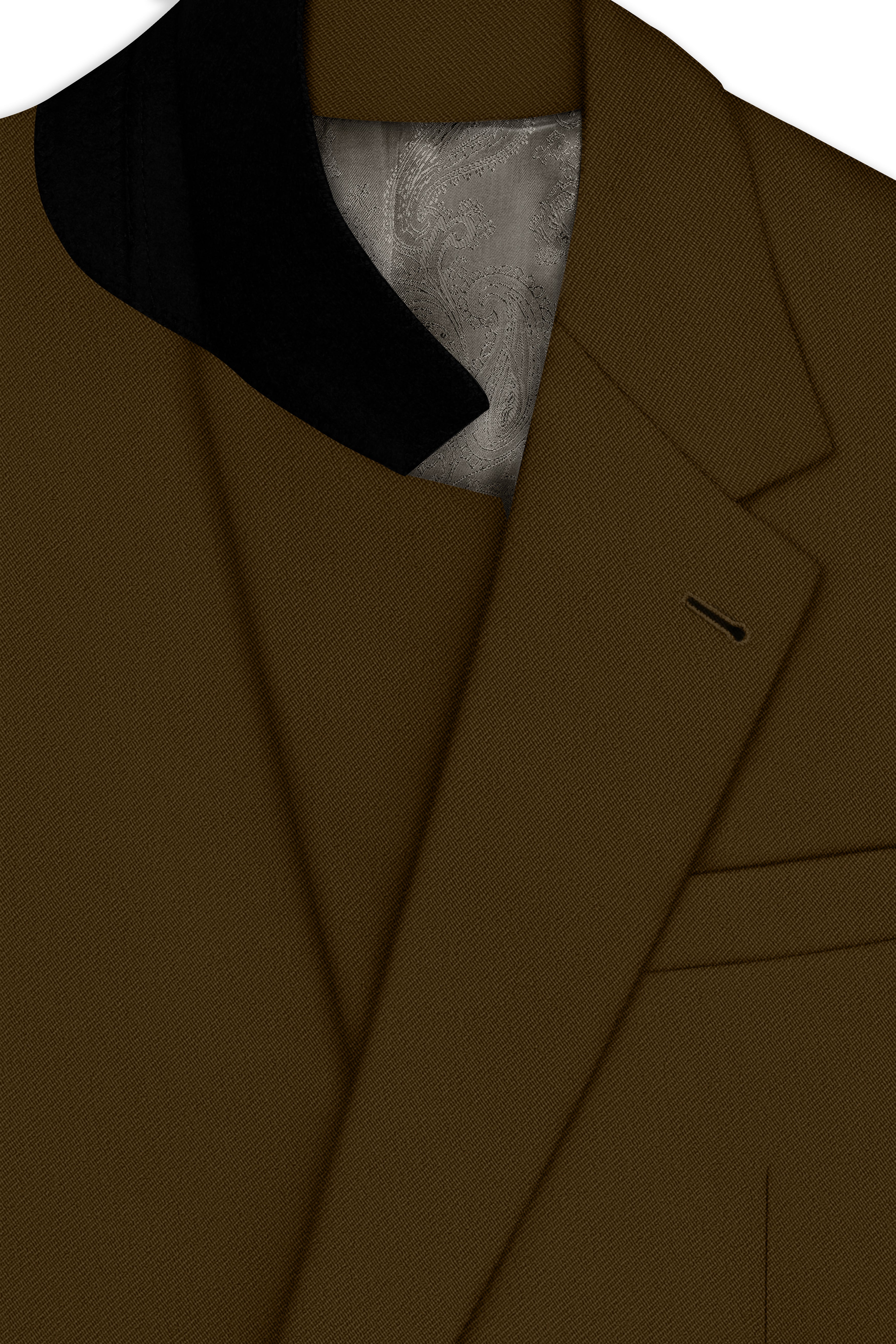 Terra-Korean Tumbleweed Brown 4-Way Stretch Wrinkle-Free Wool Rich Single Breasted Blazer