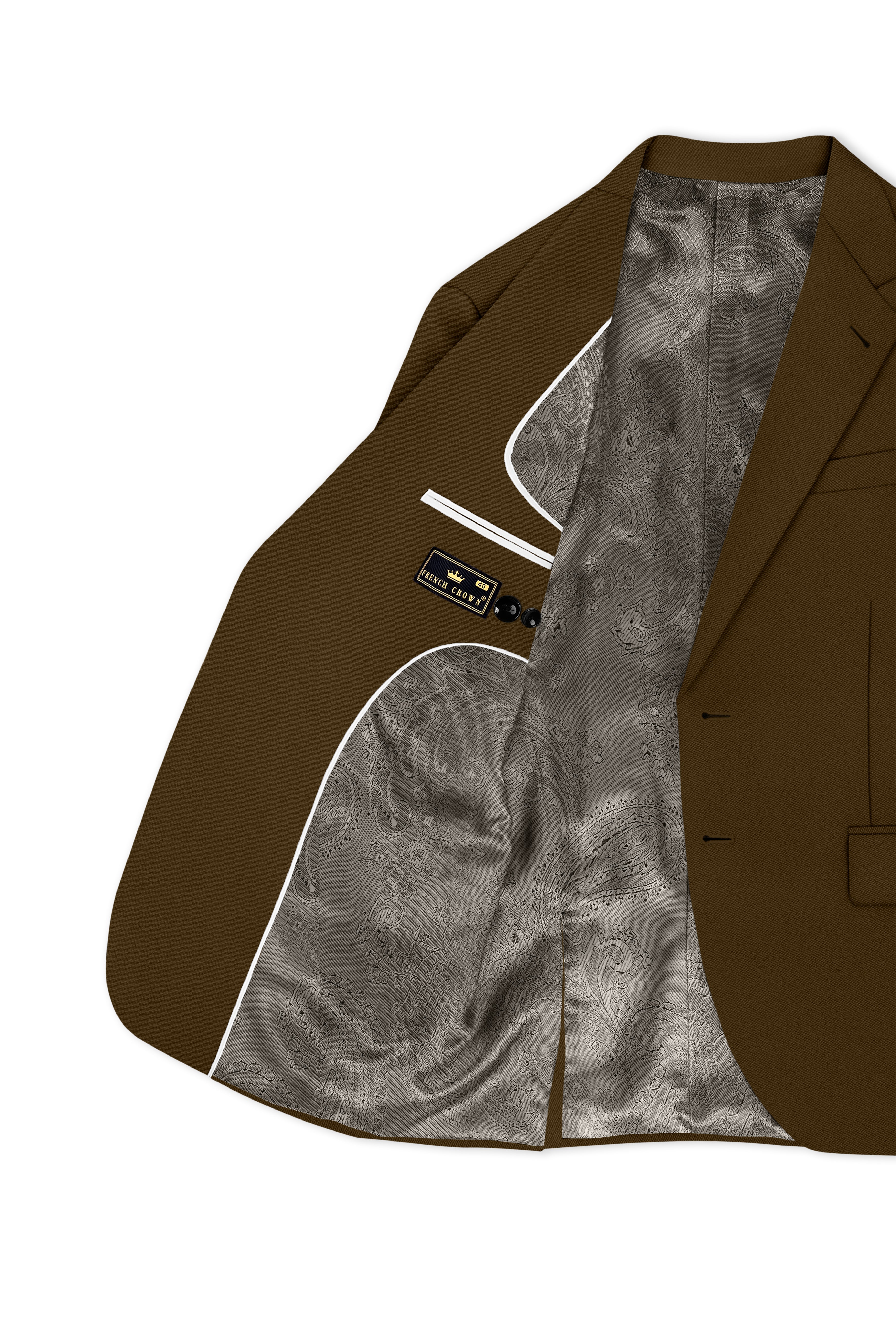 Terra-Korean Tumbleweed Brown 4-Way Stretch Wrinkle-Free Wool Rich Single Breasted Blazer