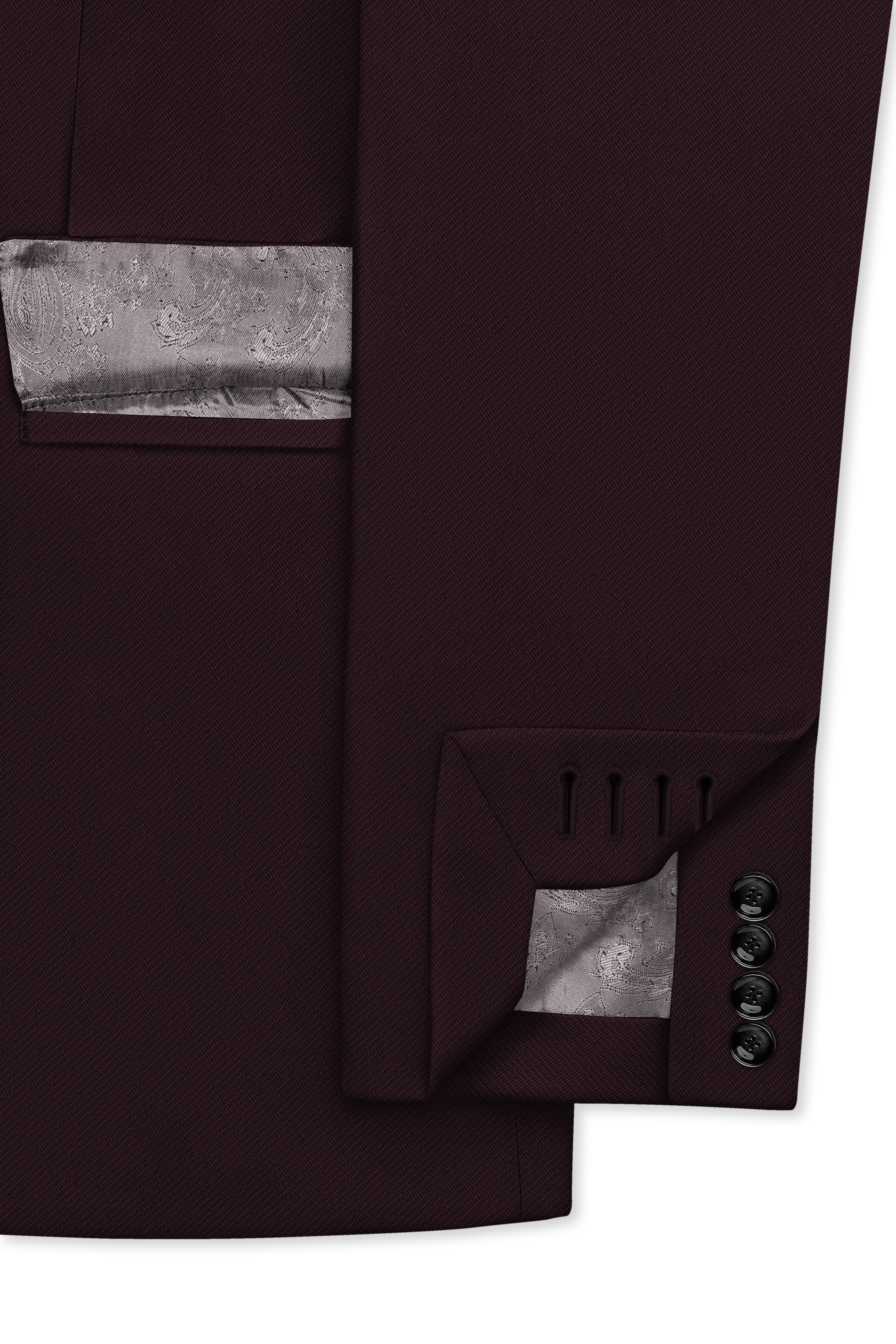 Imperio-korean Eclipse Purple 4-Way Stretch Wrinkle-Free Wool Rich Double Breasted Blazer