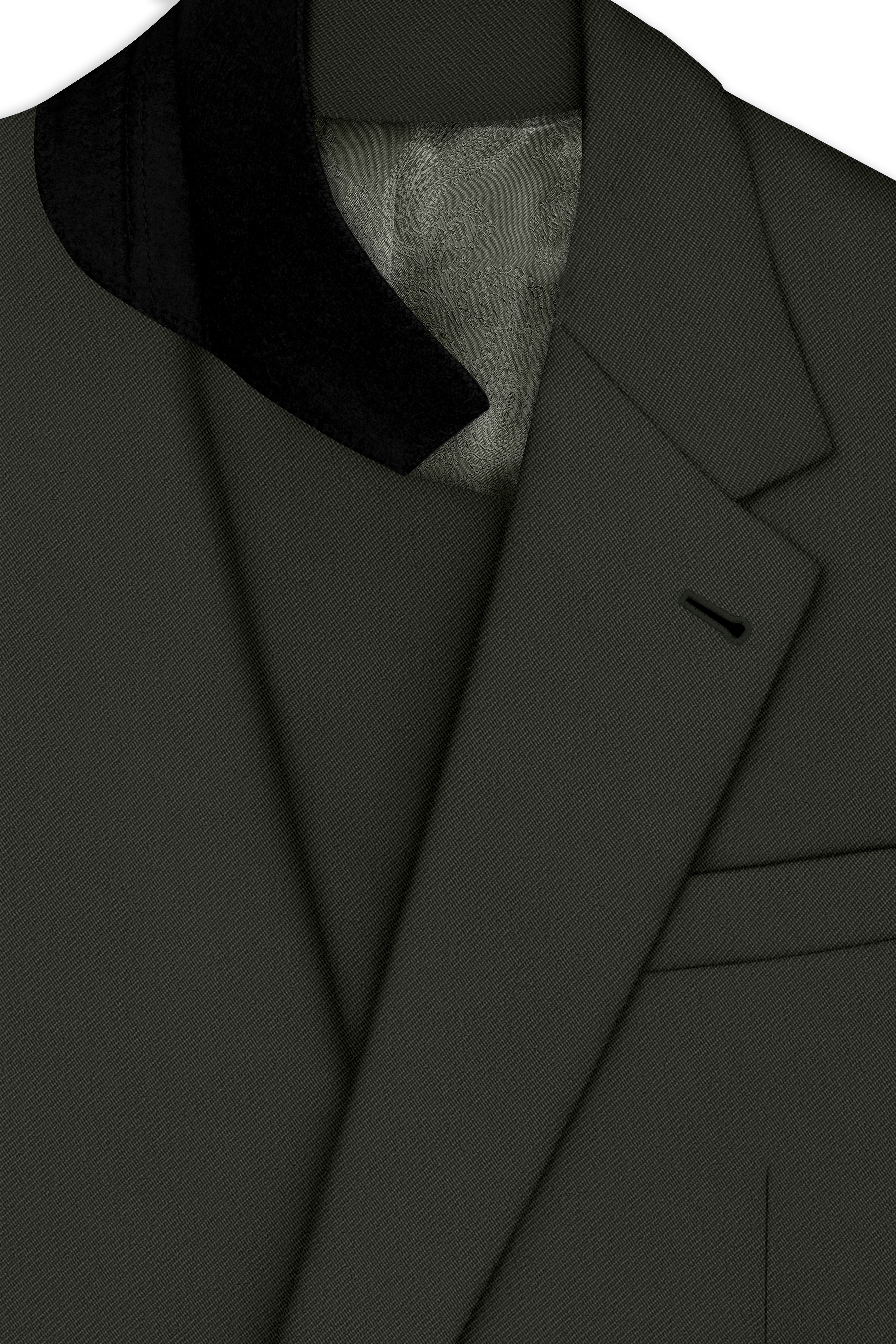 Apex-Piano Green Wool Rich Slight Stretch Single Breasted Blazer