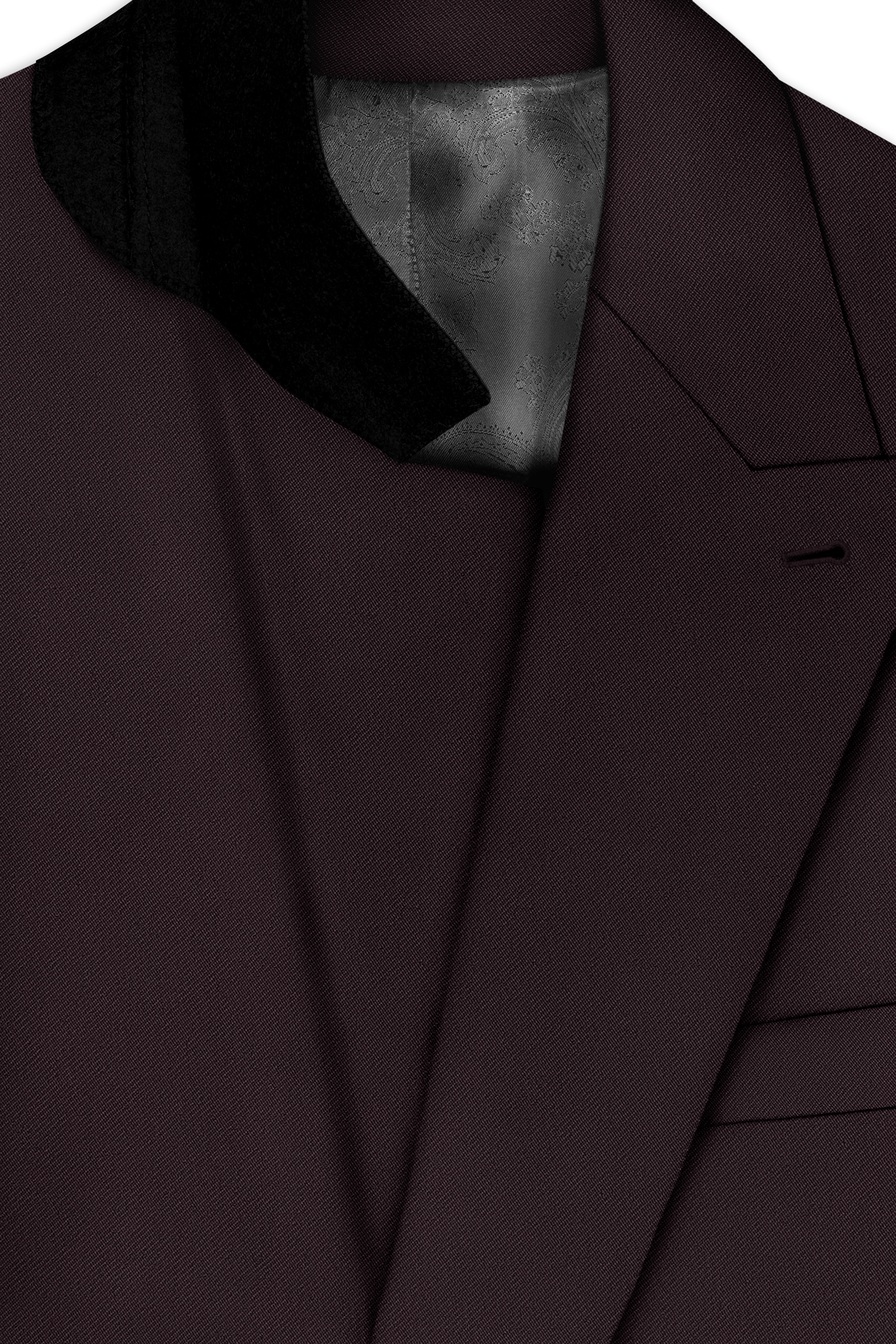 Bristol-Eclipse Brown Wool Rich Slight Stretch Double Breasted Blazer