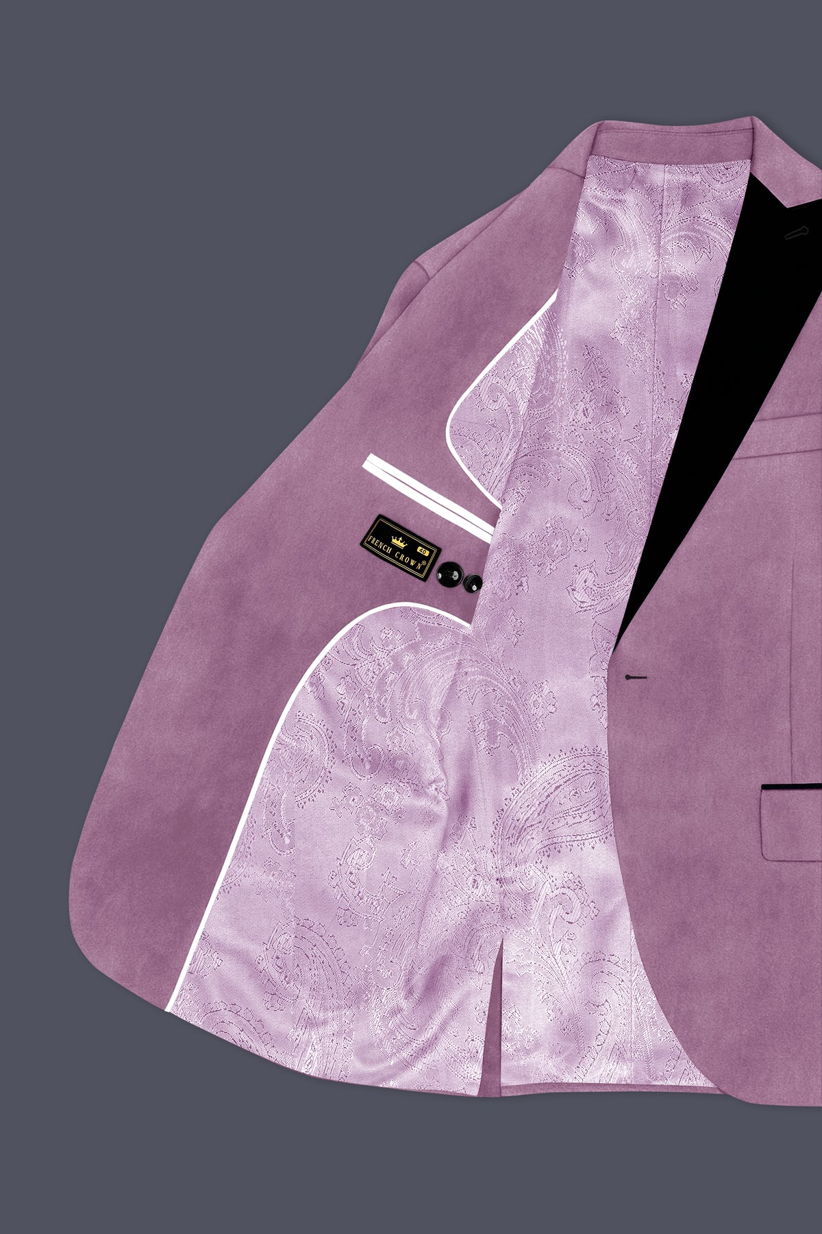 Veloura-Strikemaster Pink Velvet Peak Lapel Tuxedo Blazer