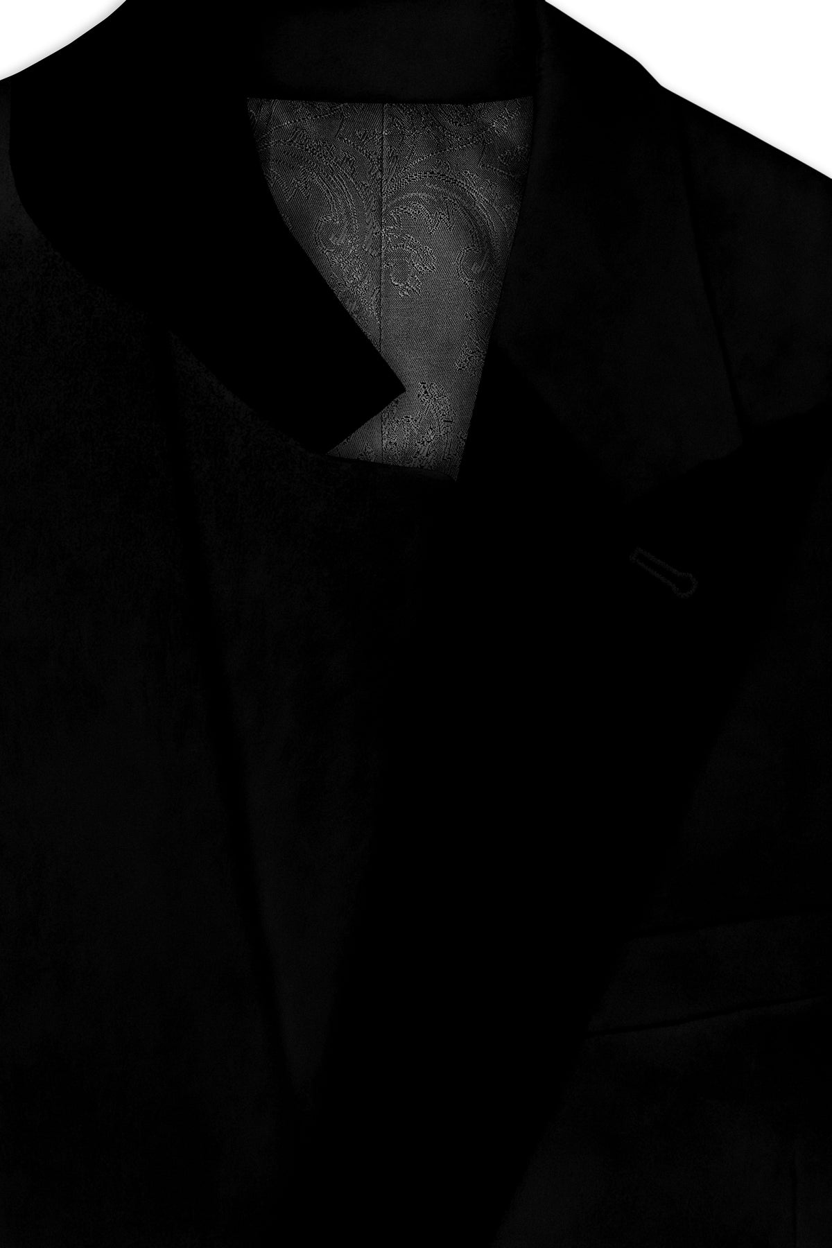 Aurelius-Jade Black Velvet Peak Lapel Tuxedo Blazer