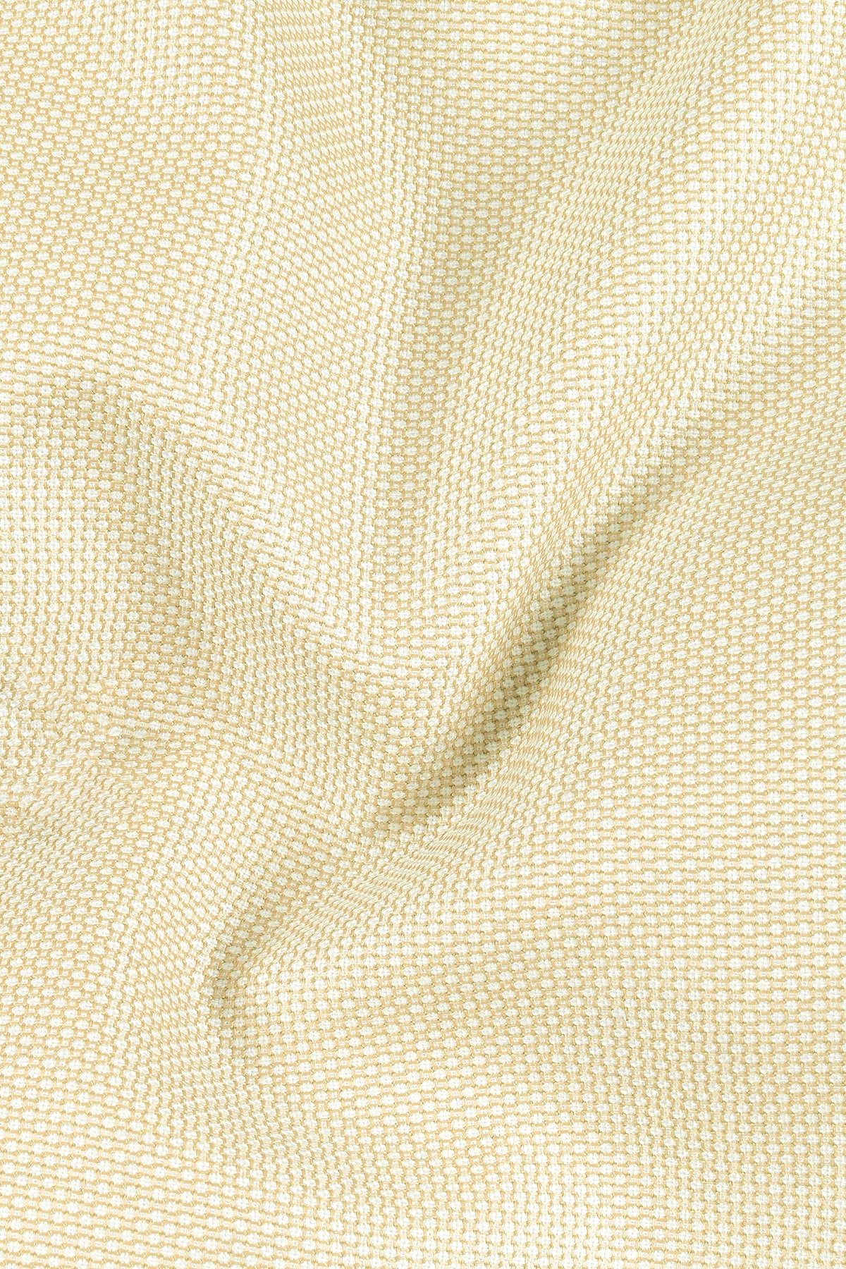 Lumine-Bavarian Cream Diamond Textured Wool Rich Slight Stretch Single Breasted Blazer