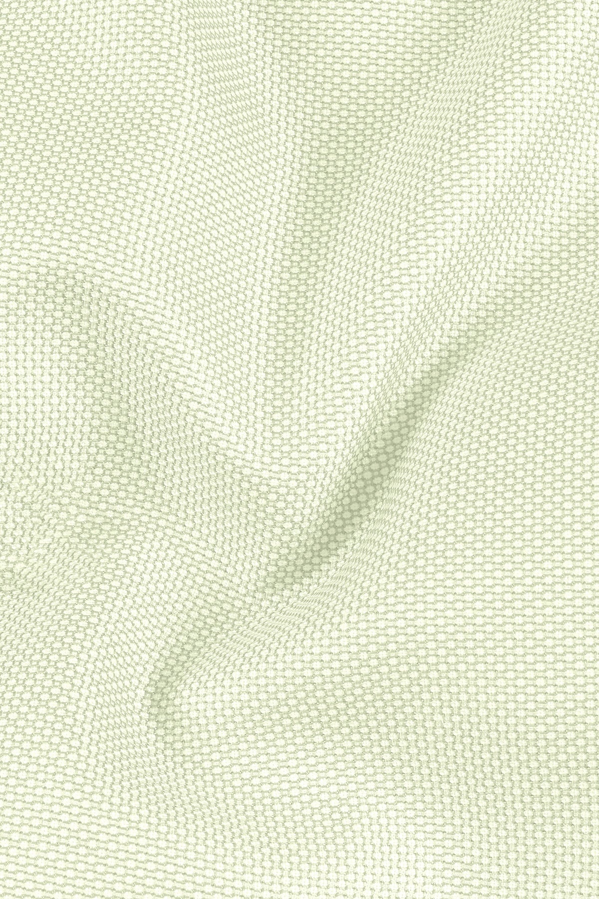 Verdant-Bud Green Diamond Textured Wool Rich Slight Stretch Double Breasted Blazer