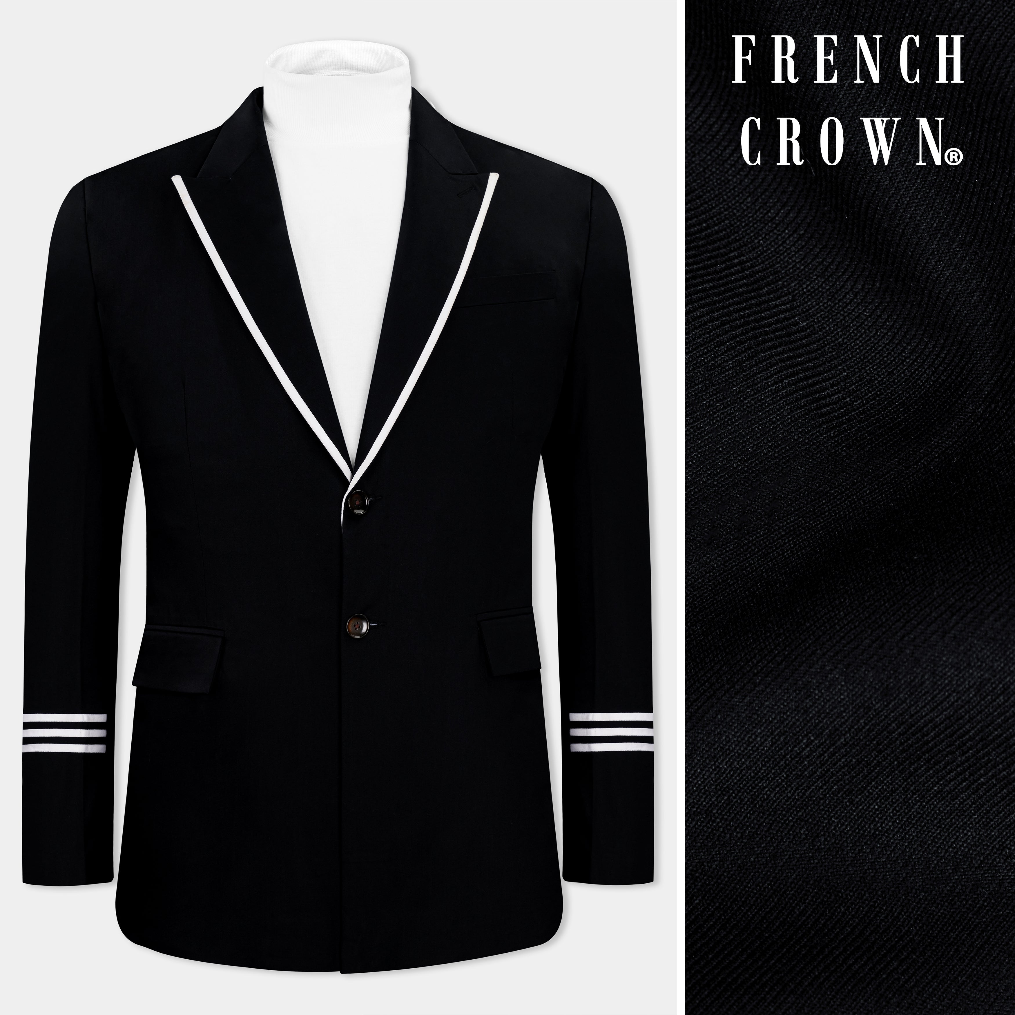 【ROMANTIC CROWN】送料・関税込★NOTCHED LAPEL KNIT BLAZER Emerald-Zucchini Green Solid Premium Wool Rich Tuxedo-Blazer