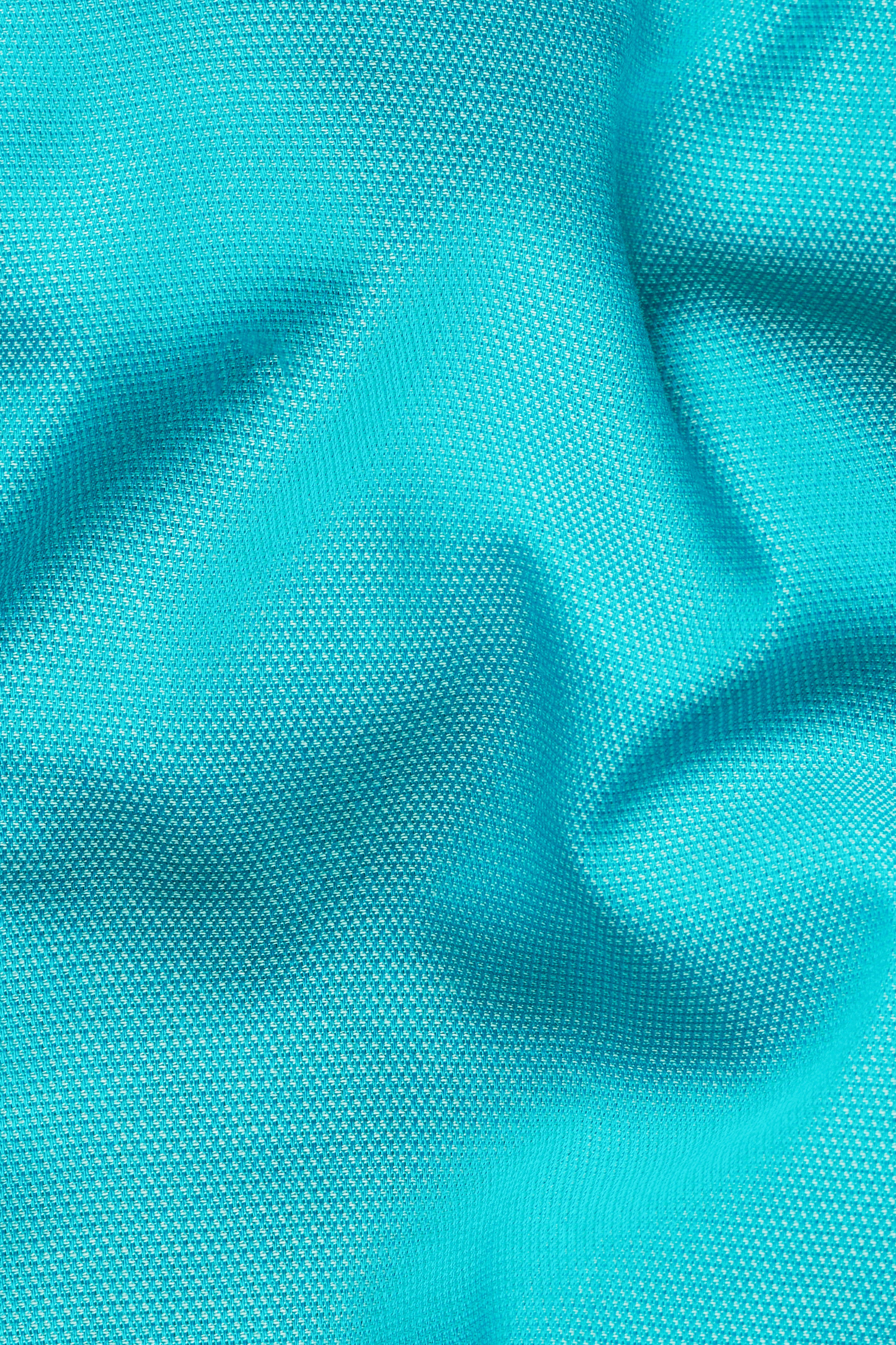 Cerulean Blue Textured Dobby Premium Giza Cotton Boxer BX519-28, BX519-30, BX519-32, BX519-34, BX519-36, BX519-38, BX519-40, BX519-42, BX519-44