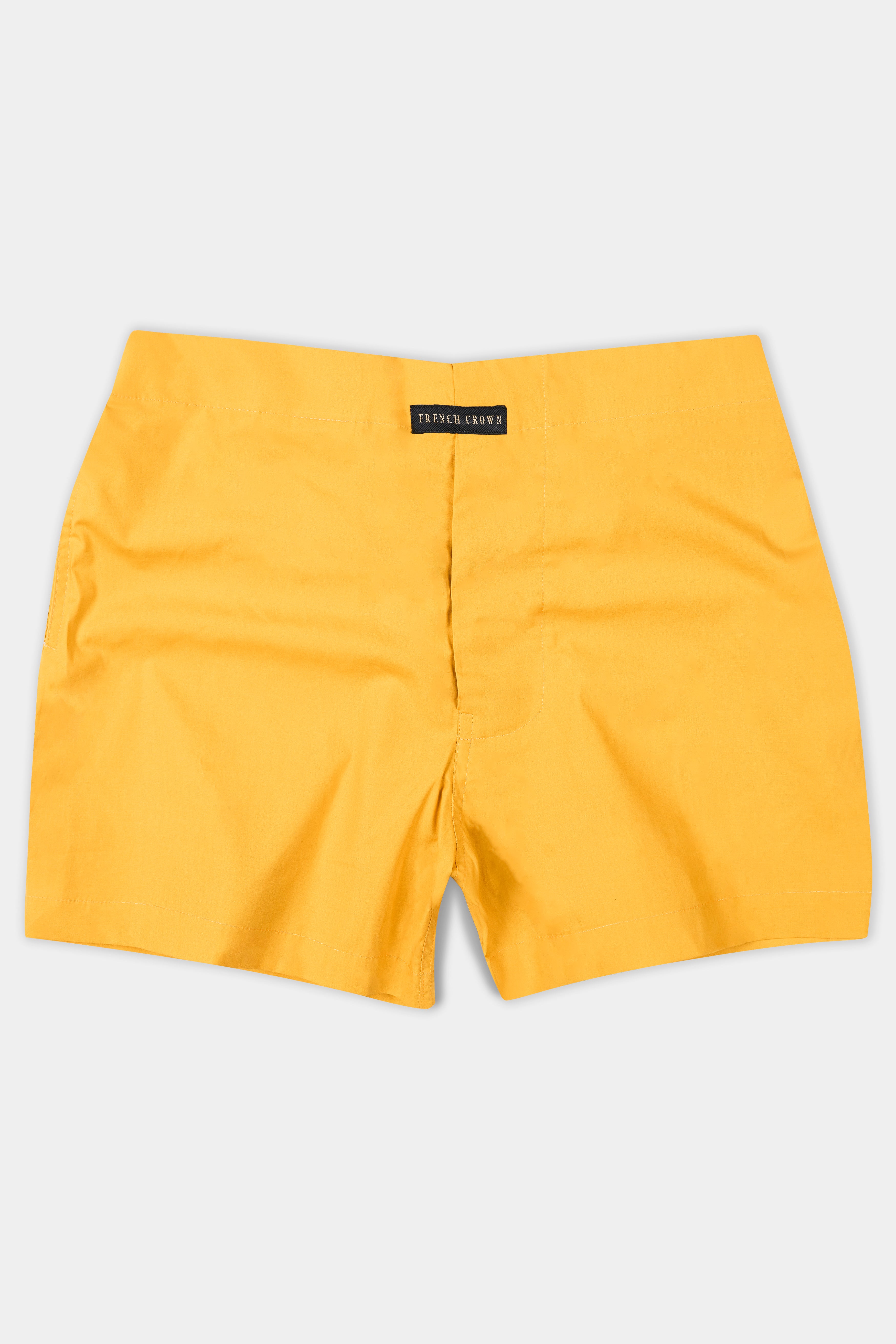 Saffron Yellow Solid Premium Cotton Boxer BX543-28, BX543-30, BX543-32, BX543-34, BX543-36, BX543-38, BX543-40, BX543-42, BX543-44