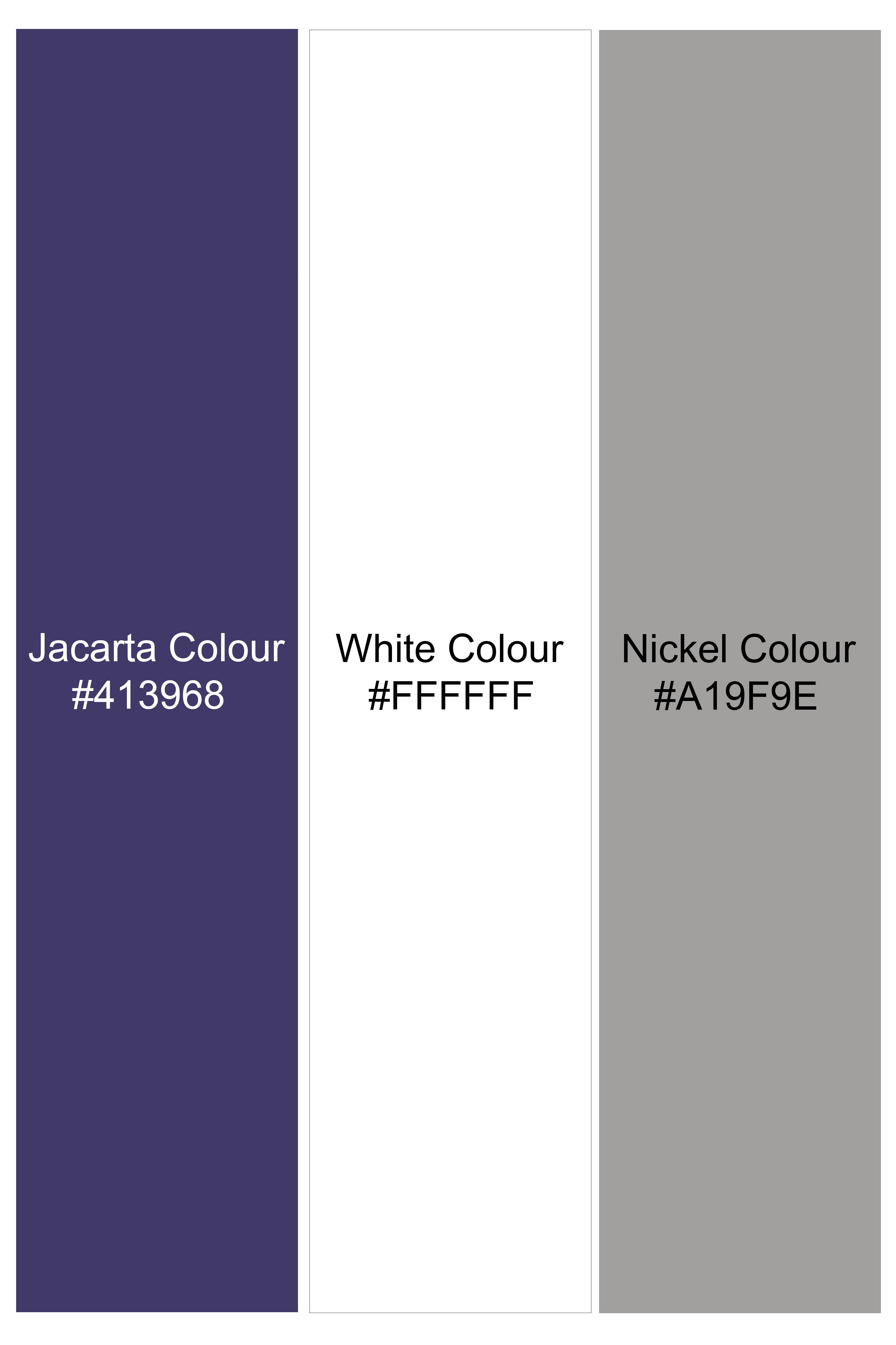 Jacarta Purple and White Moroccan Printed Premium Cotton Boxer