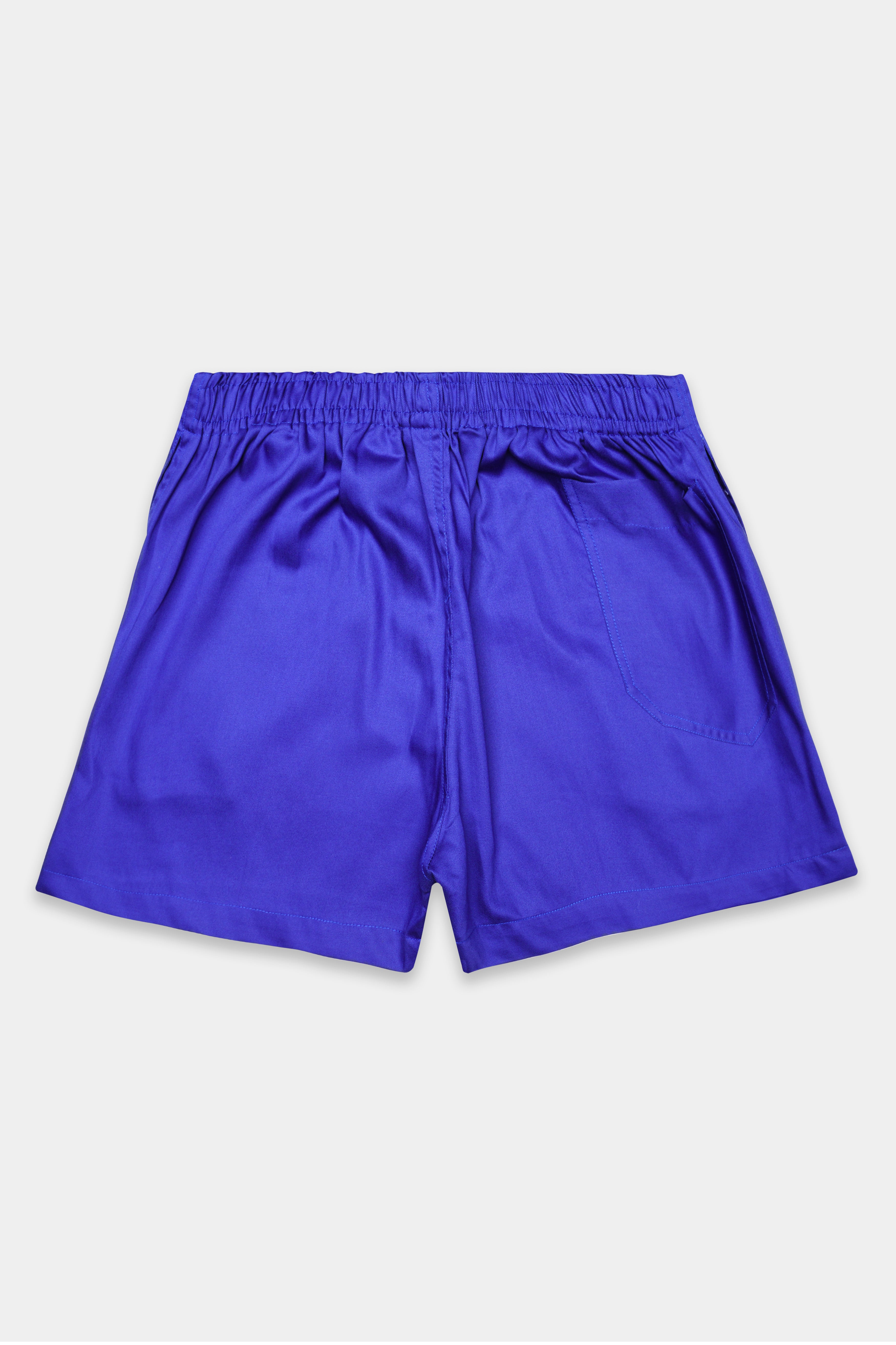 Iris Blue Plain Solid Twill Premium Cotton Boxer