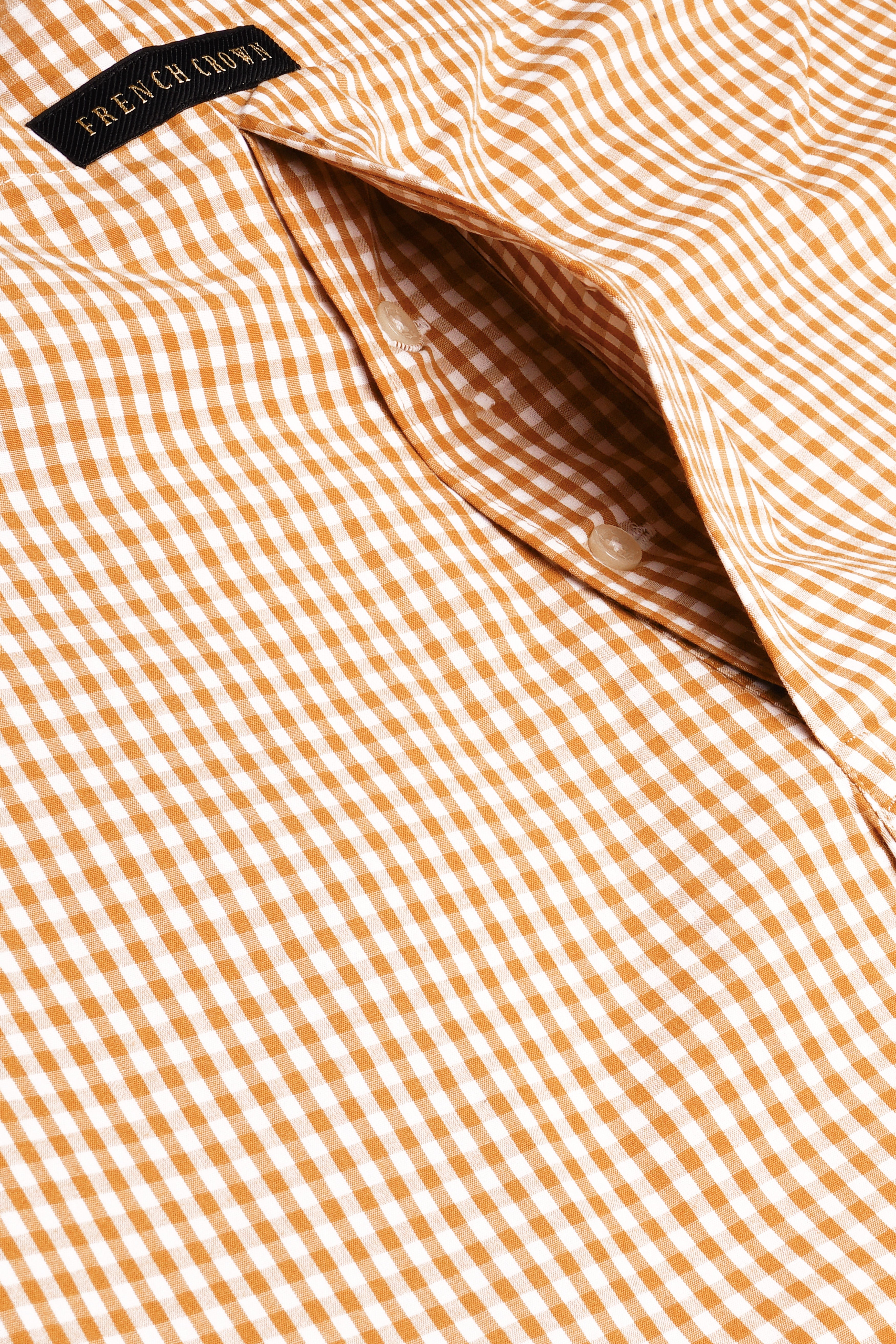Persian Orange and white Plaid Poplin Premium Cotton Boxer