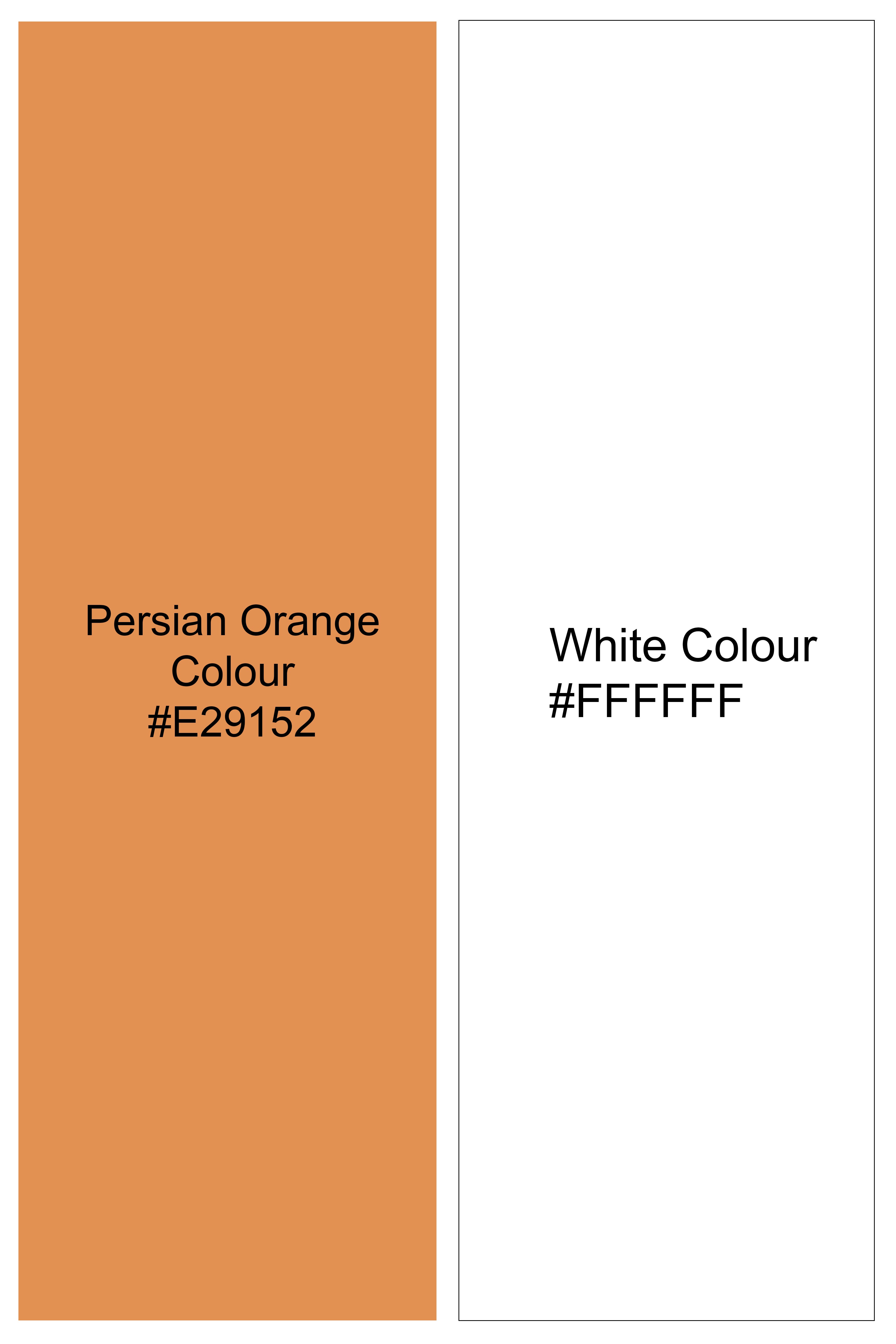 Persian Orange and white Plaid Poplin Premium Cotton Boxer