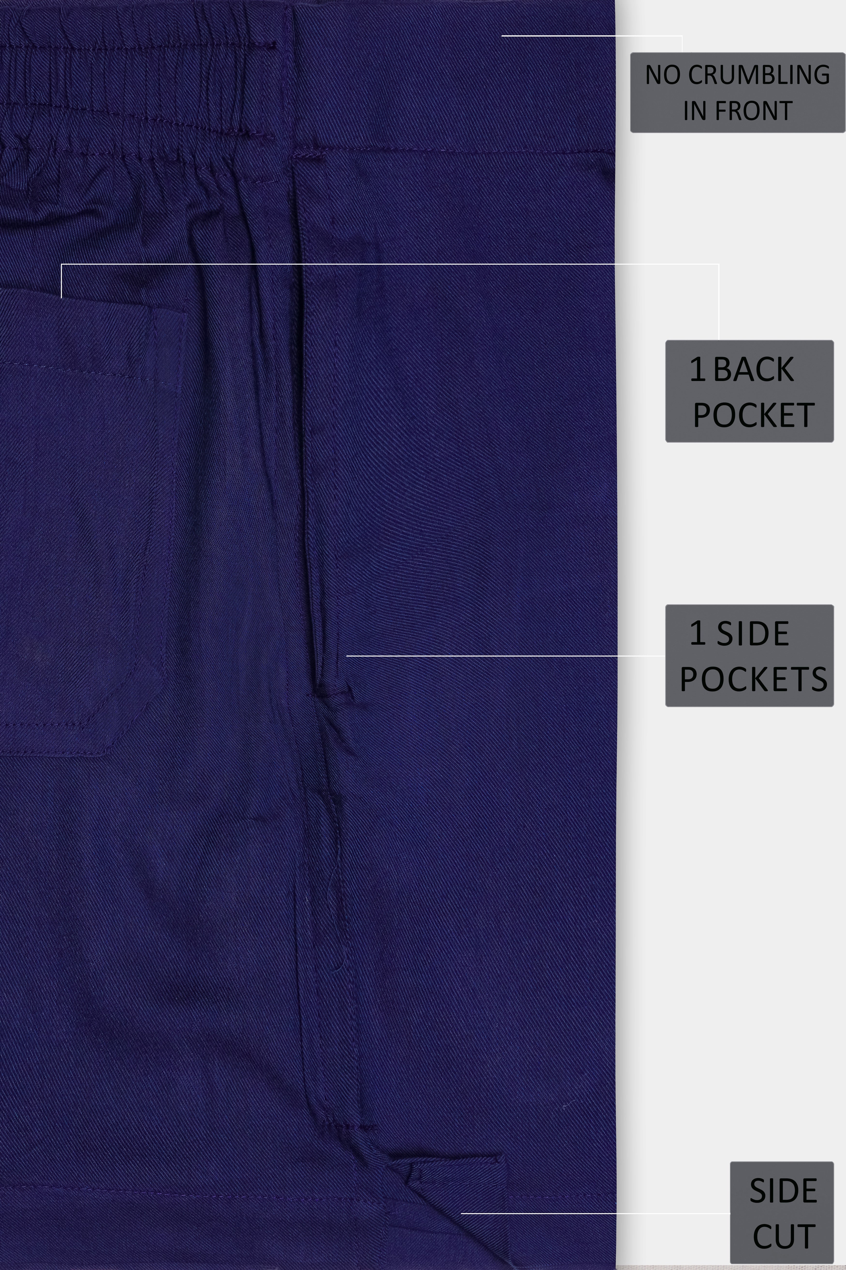 Bunting Blue Solid Twill Premium Cotton Boxer