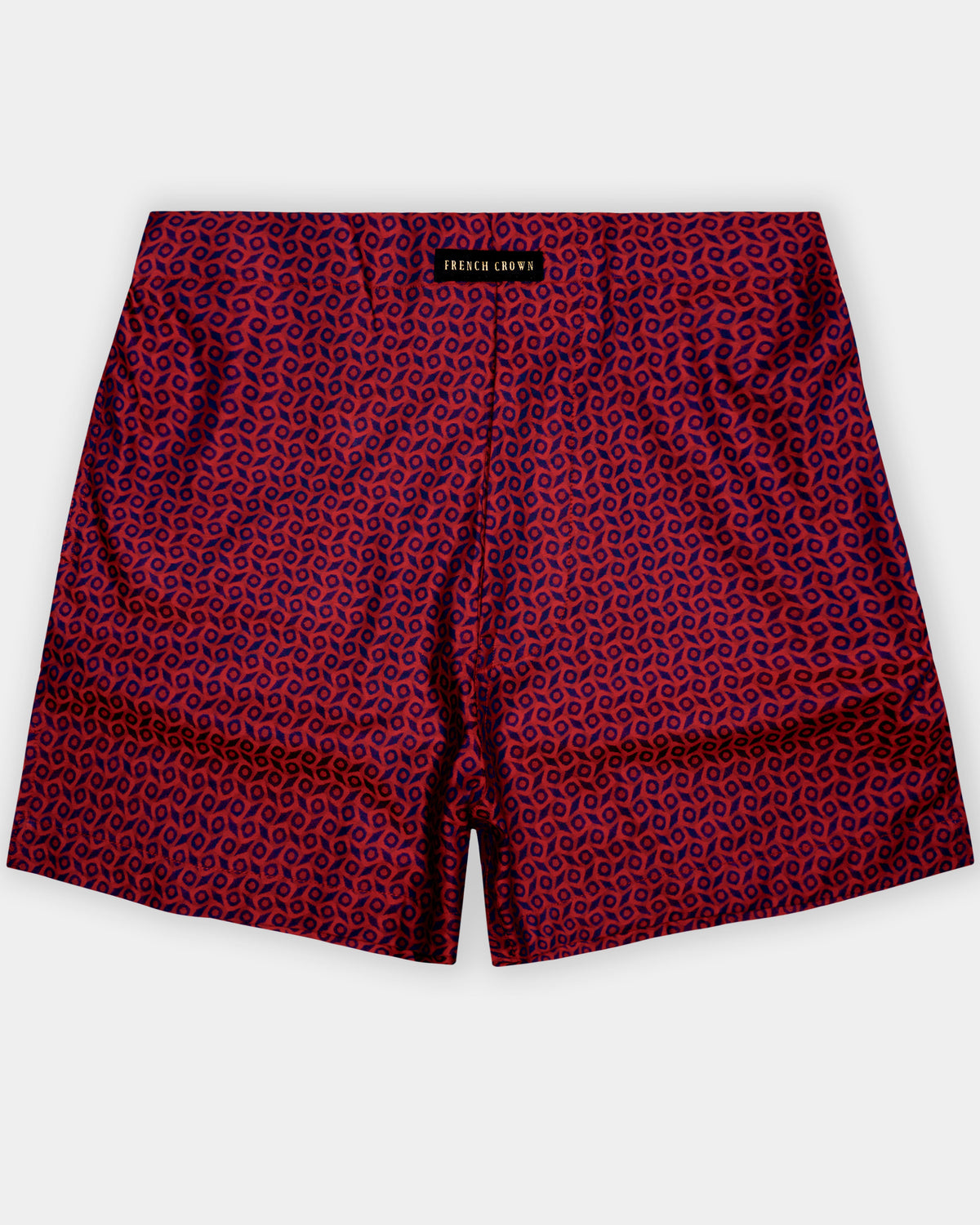 Red Patterned Boxers Merlot Red Printed Cotton Boxer For Man