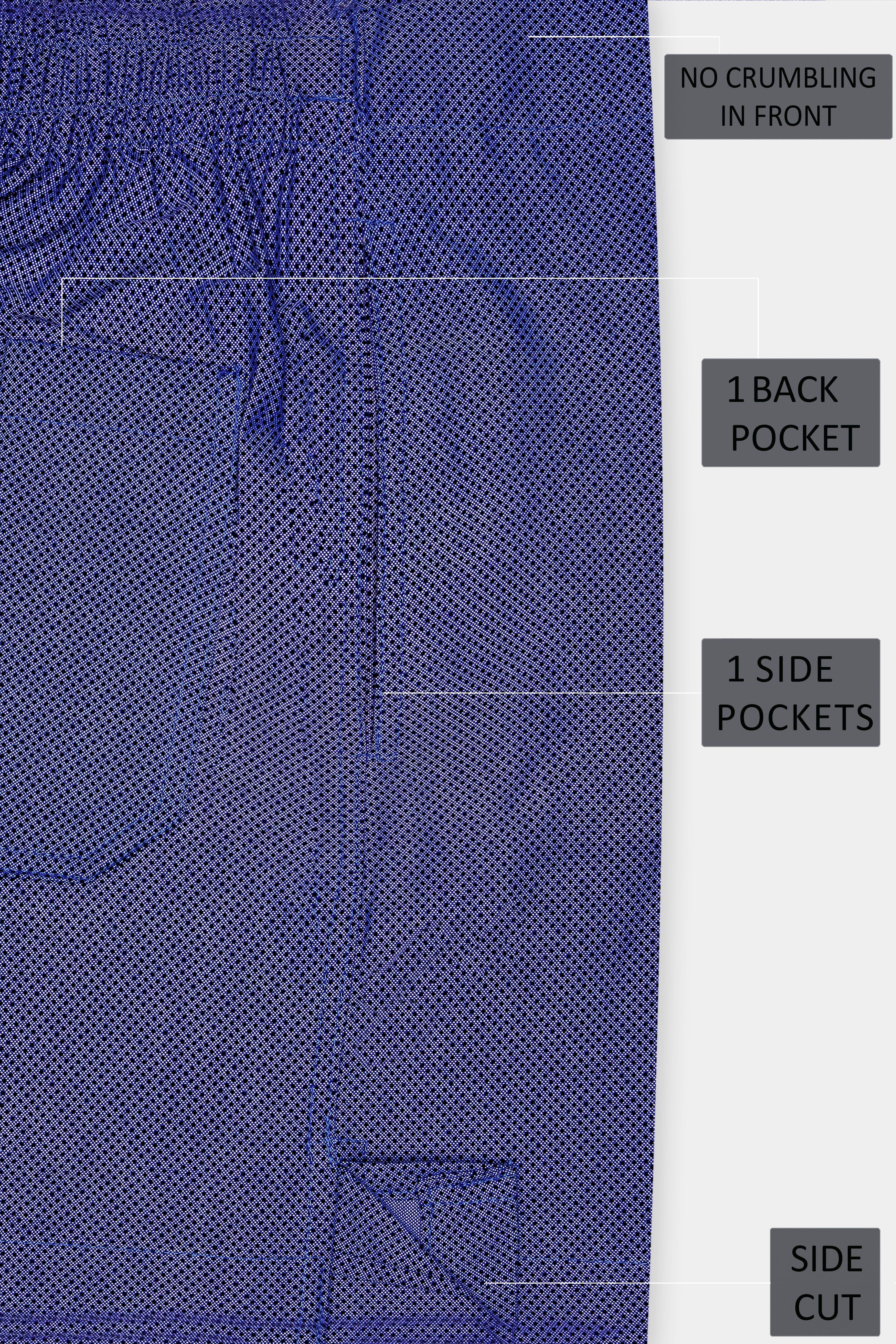Sapphire-Victoria Blue Dobby Textured Premium Giza Cotton Boxer