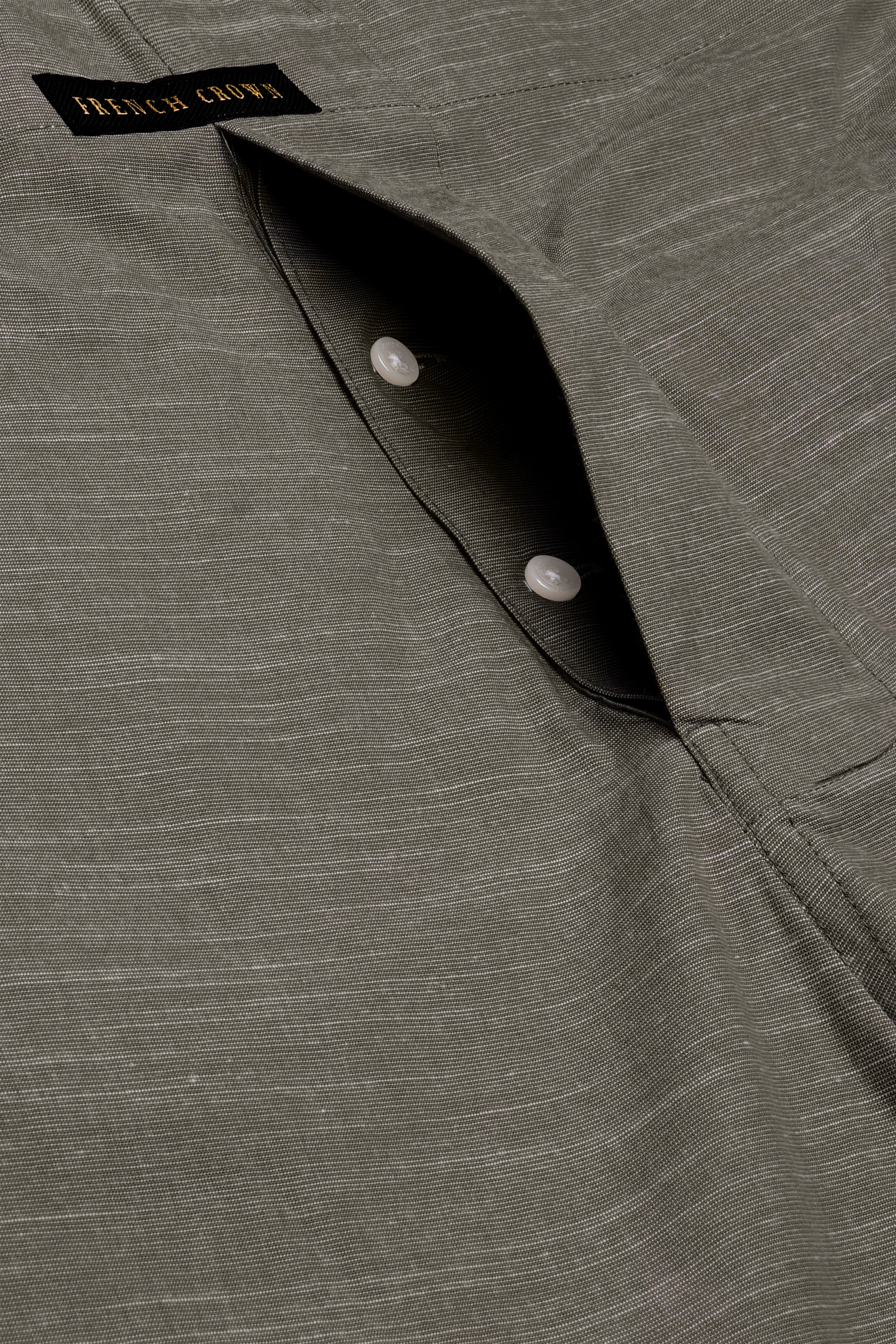 Ironstone-Carbon Gray Textured Chambray Premium Cotton Boxer